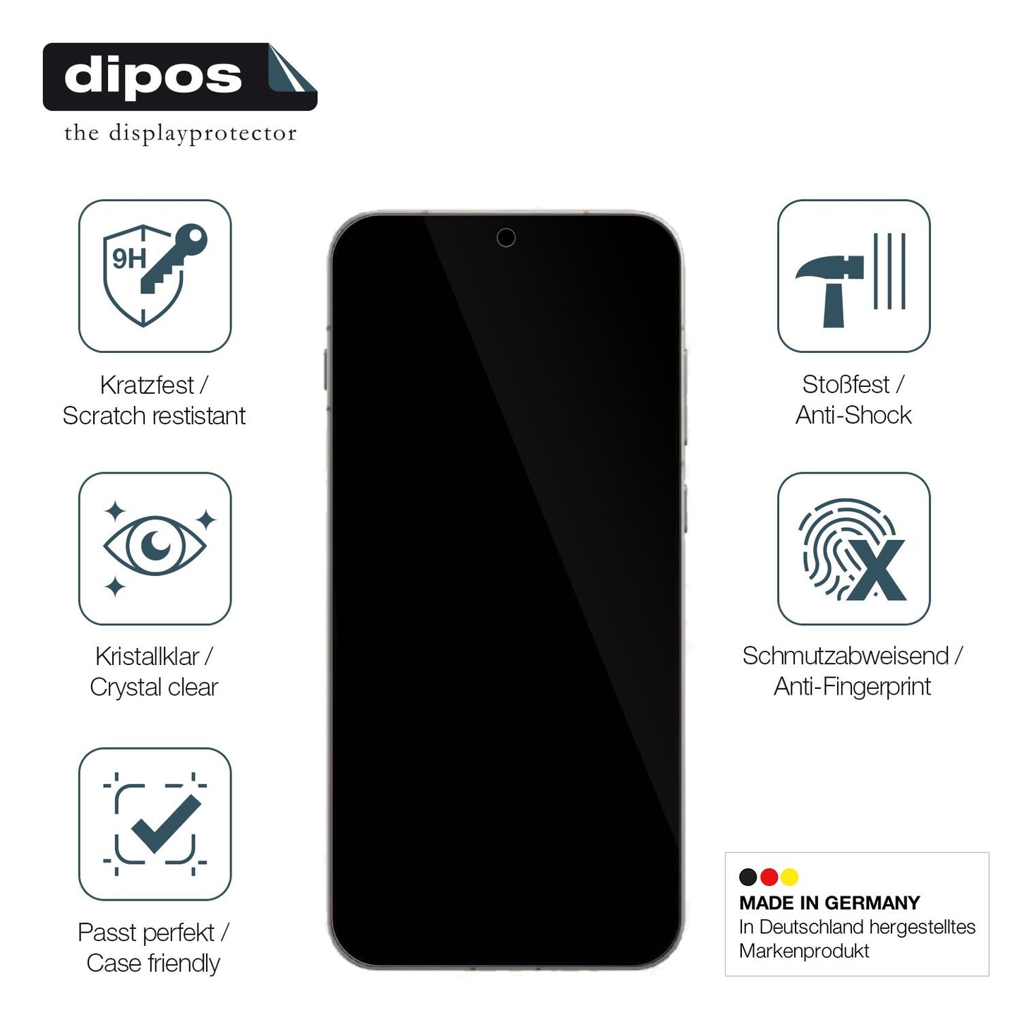 Displayschutz hergestellt in Deutschland, höchste Qualität made in Germany