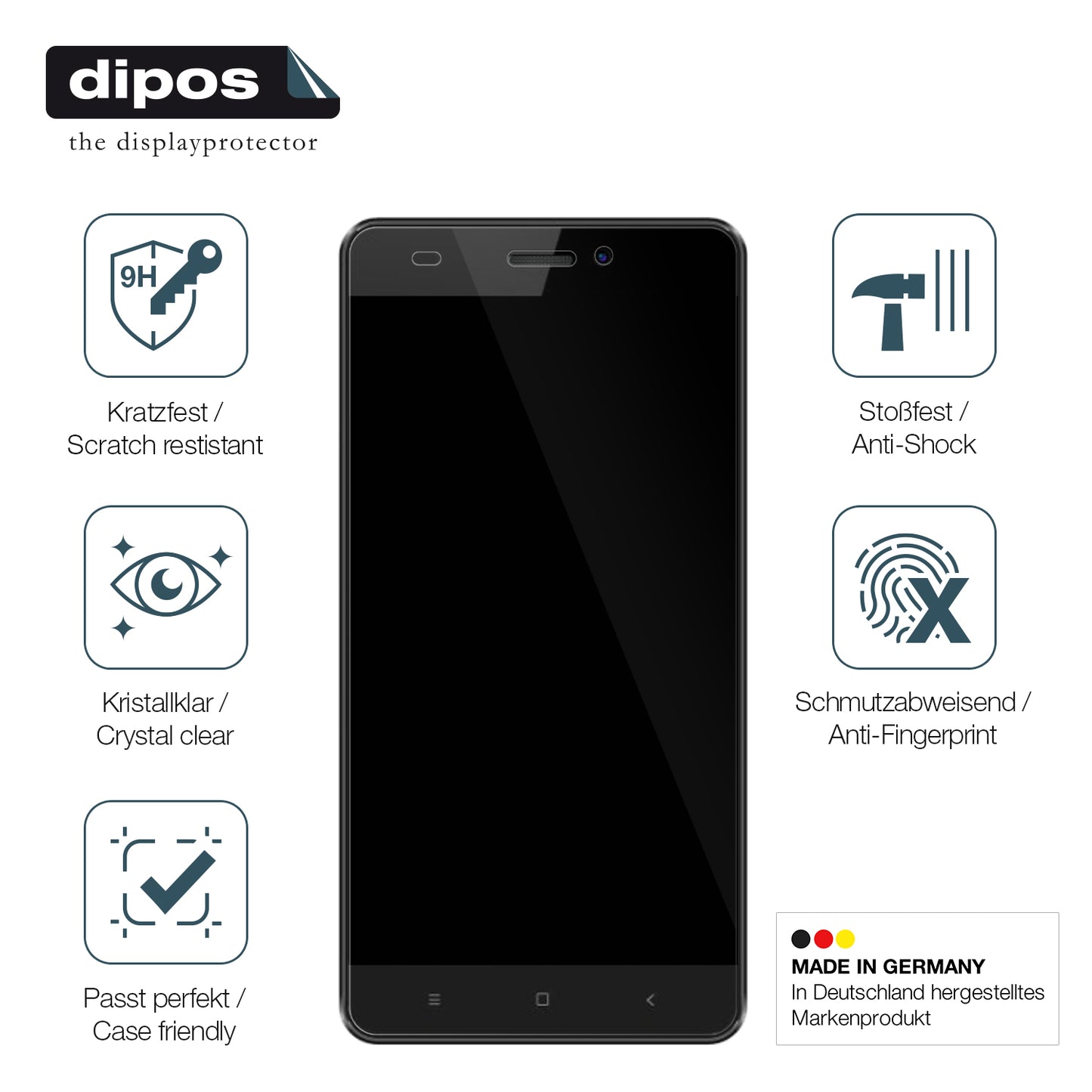 Displayschutz hergestellt in Deutschland, höchste Qualität made in Germany