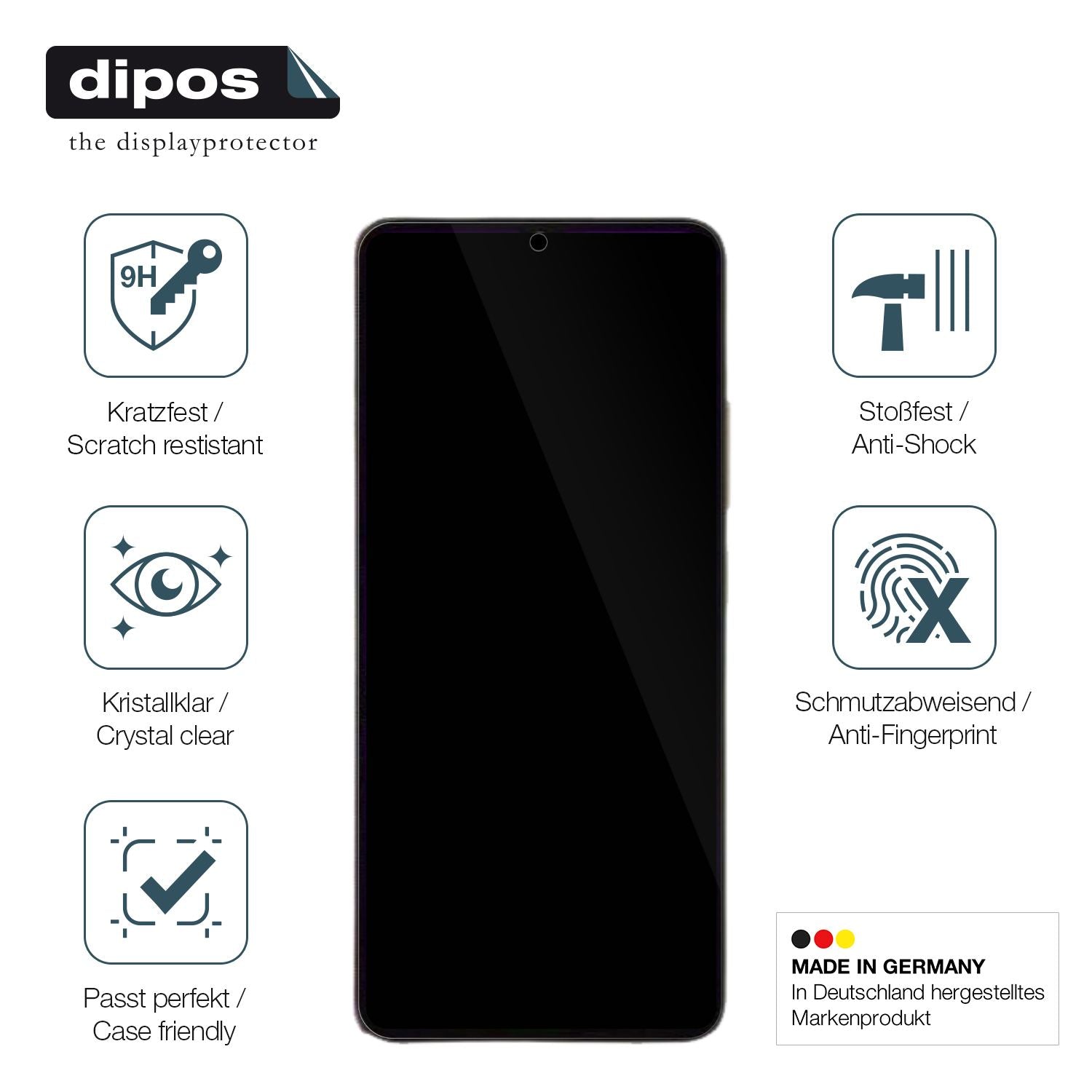 Displayschutz hergestellt in Deutschland, höchste Qualität made in Germany