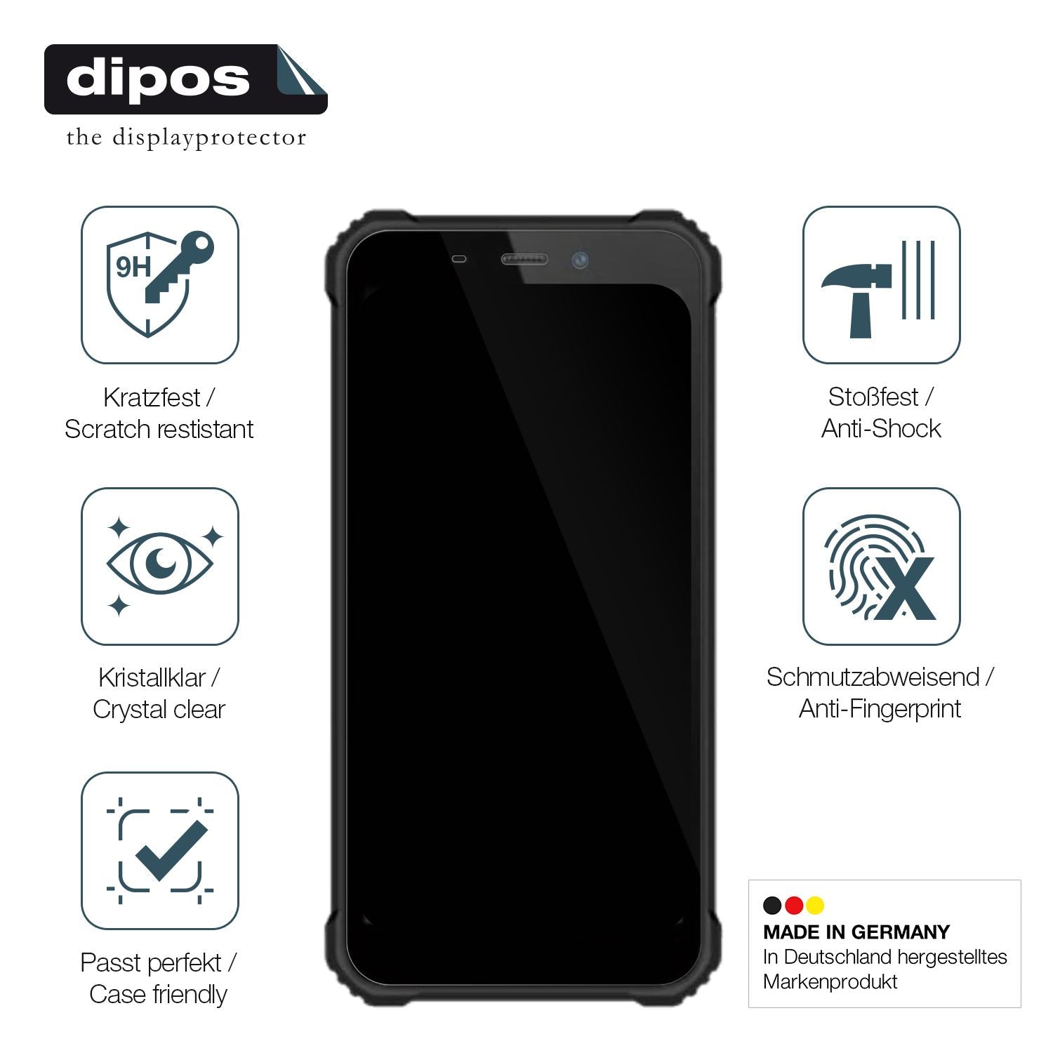 Displayschutz hergestellt in Deutschland, höchste Qualität made in Germany