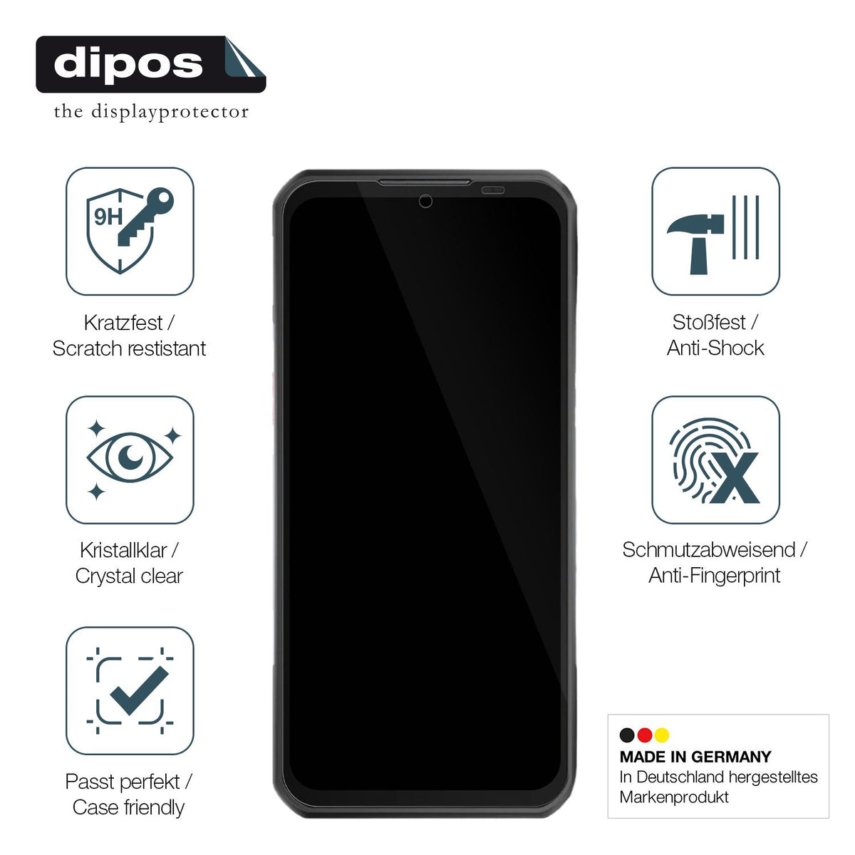 Displayschutz hergestellt in Deutschland, höchste Qualität made in Germany