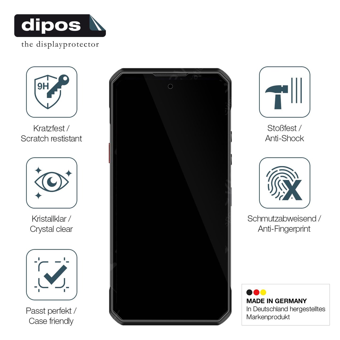 Displayschutz hergestellt in Deutschland, höchste Qualität made in Germany