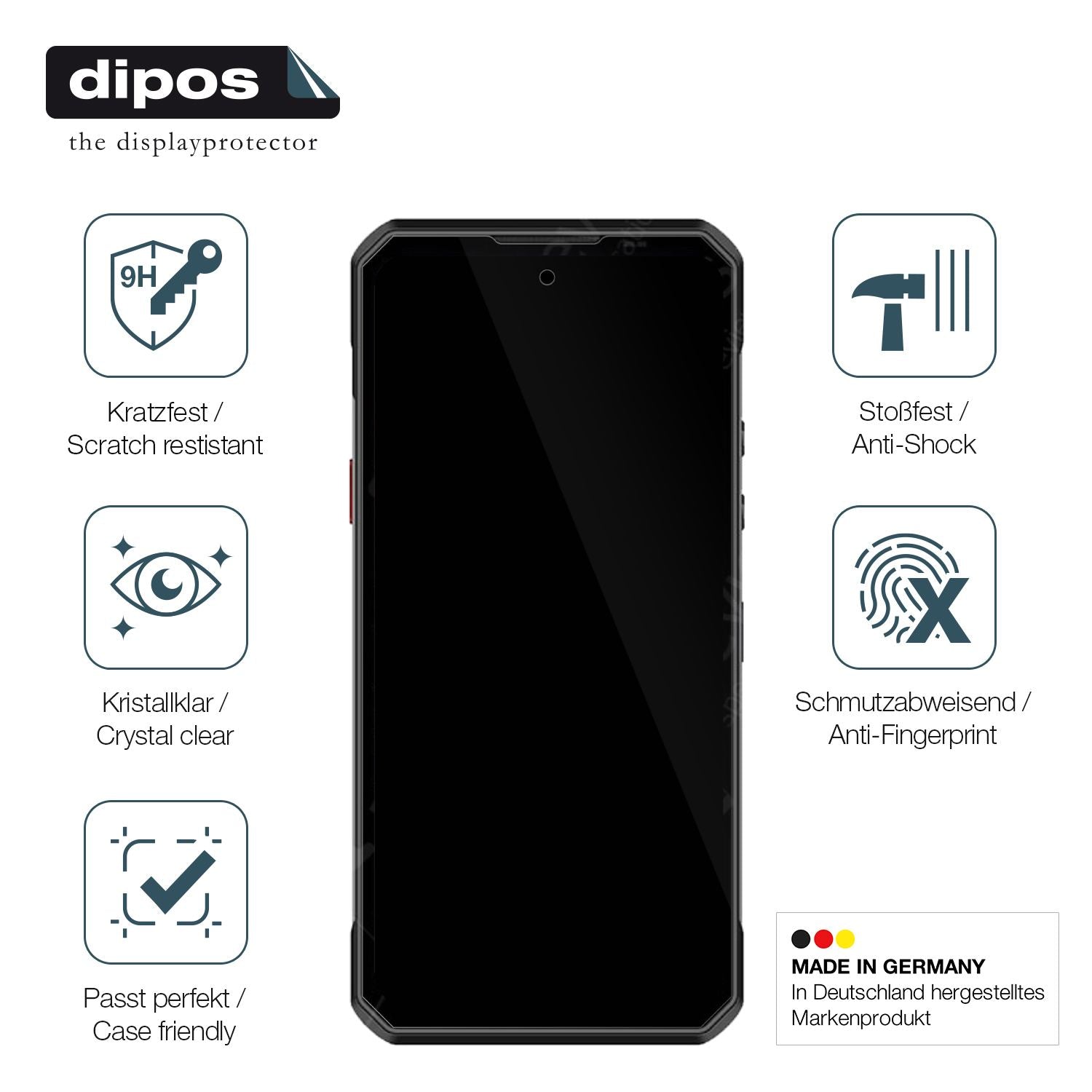 Displayschutz hergestellt in Deutschland, höchste Qualität made in Germany