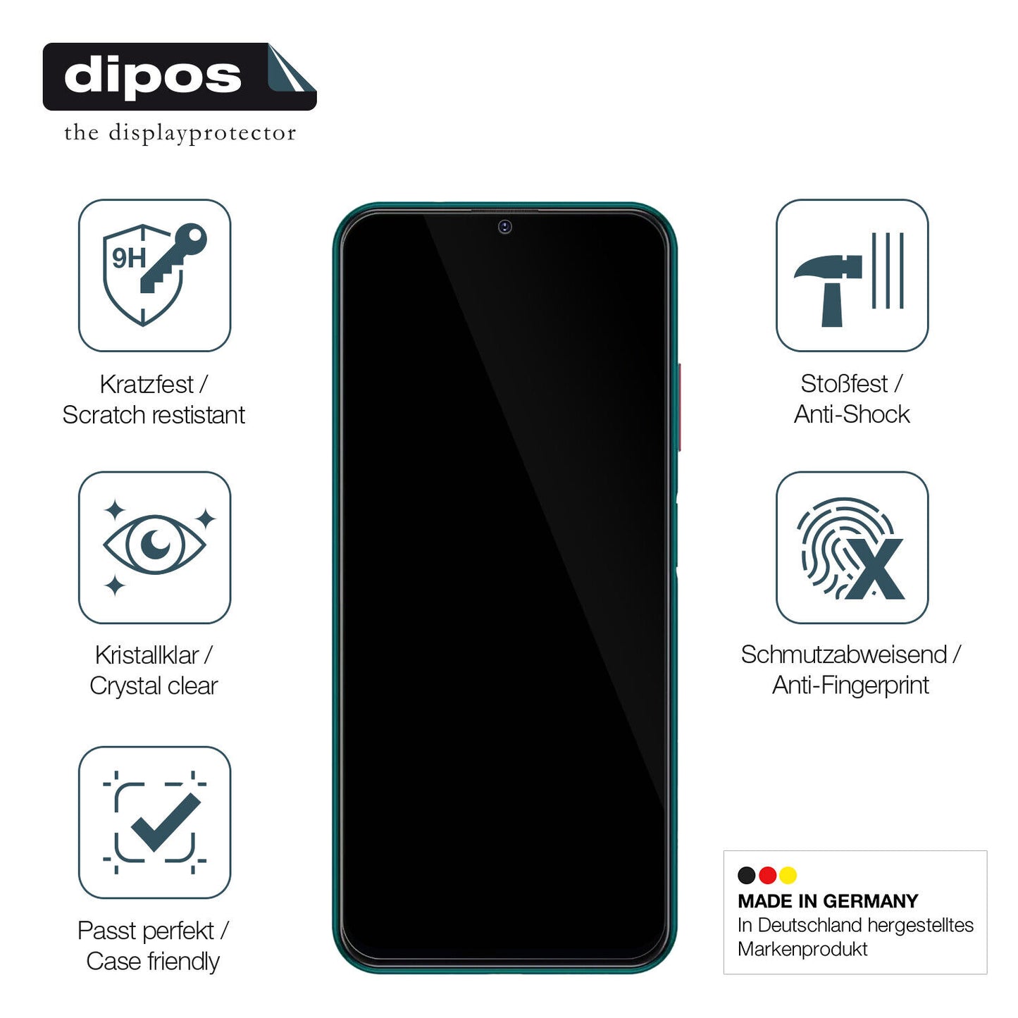 Displayschutz hergestellt in Deutschland, höchste Qualität made in Germany