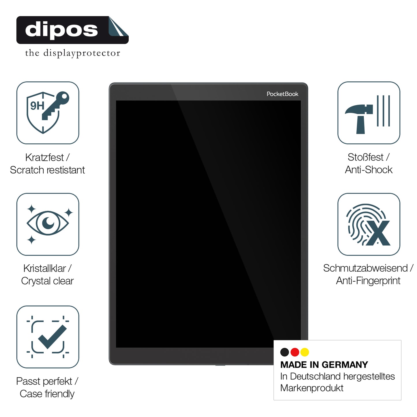Displayschutz hergestellt in Deutschland, höchste Qualität made in Germany
