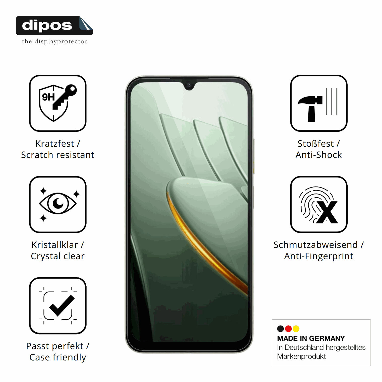 Displayschutz hergestellt in Deutschland, höchste Qualität made in Germany