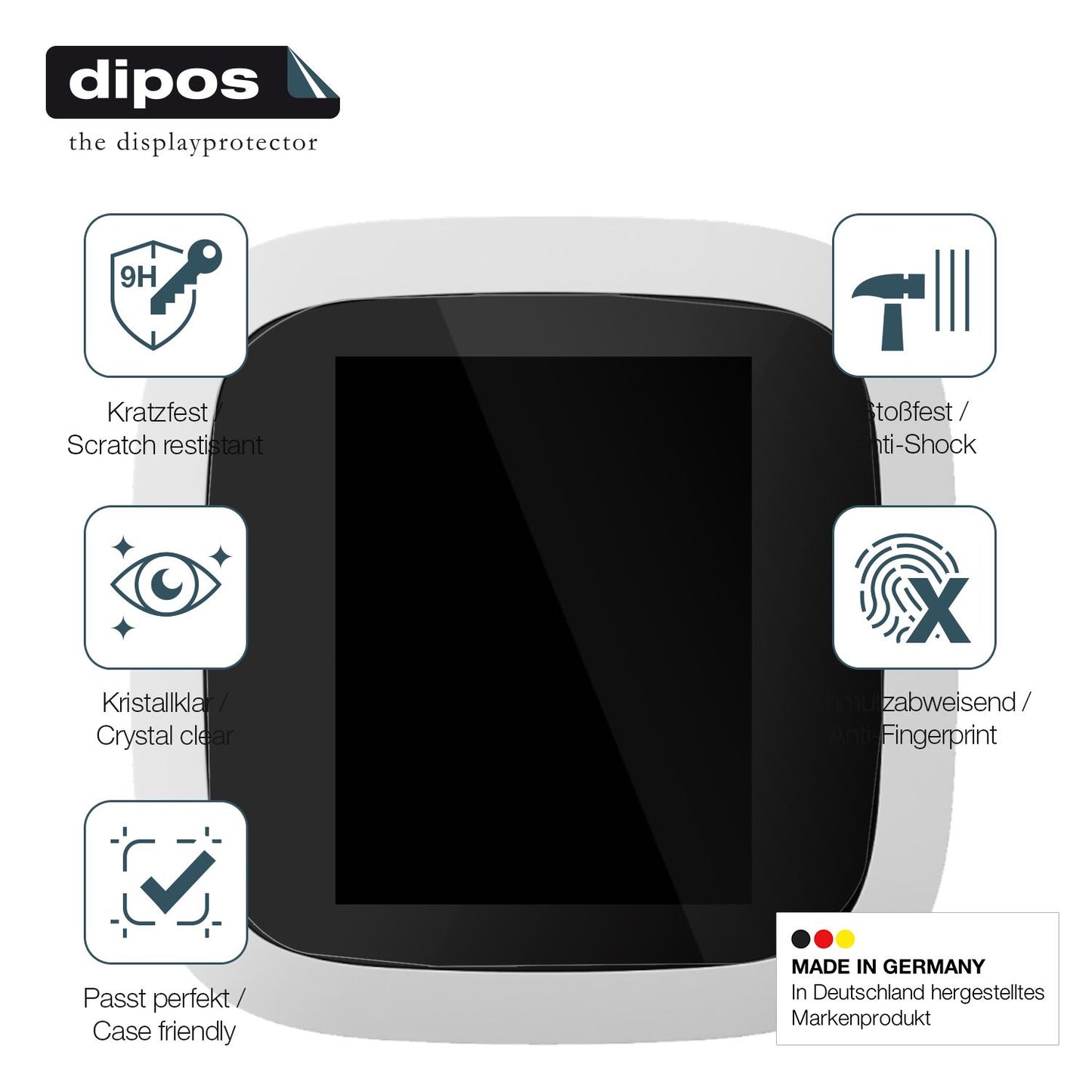 Displayschutz hergestellt in Deutschland, höchste Qualität made in Germany