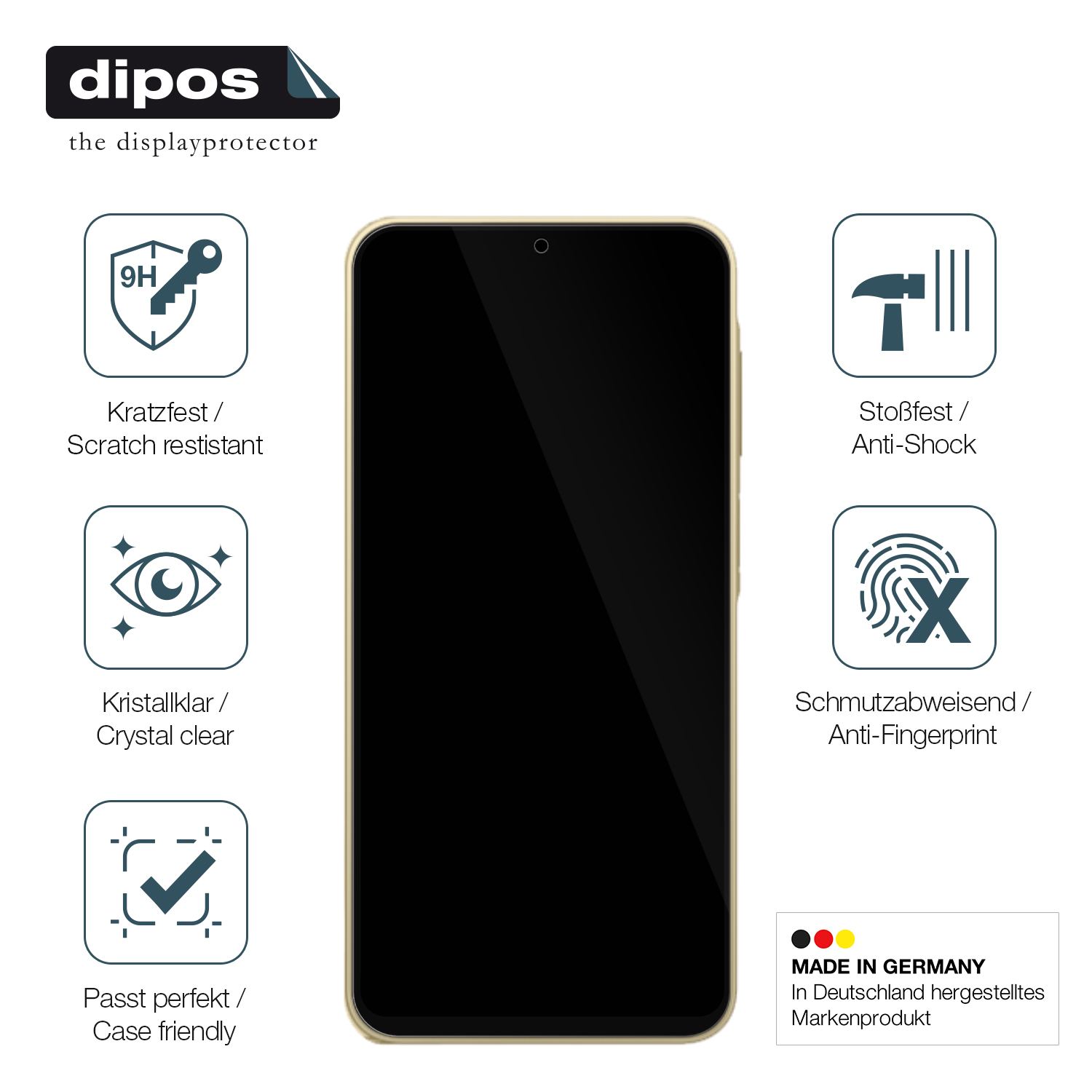 Displayschutz hergestellt in Deutschland, höchste Qualität made in Germany