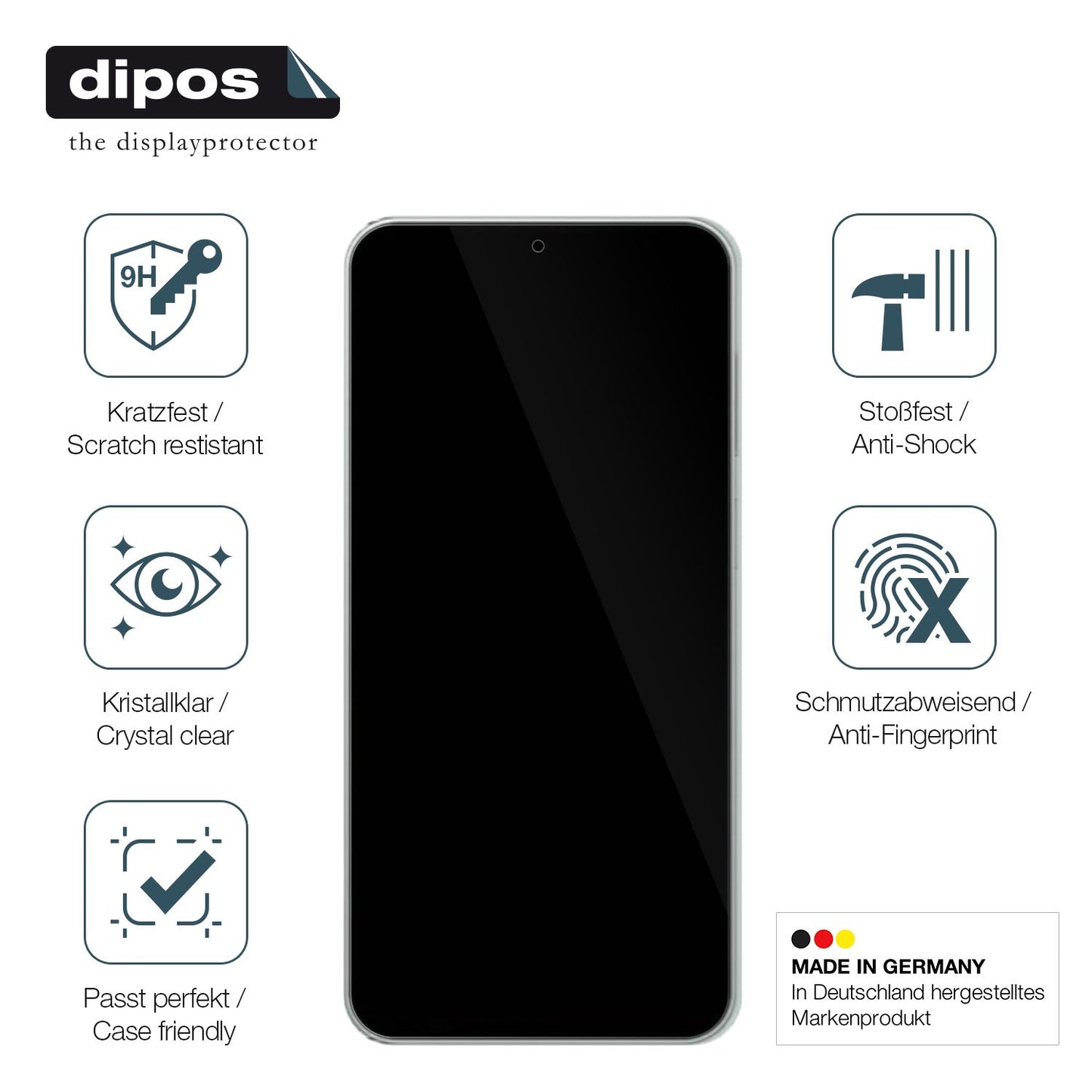 Displayschutz hergestellt in Deutschland, höchste Qualität made in Germany