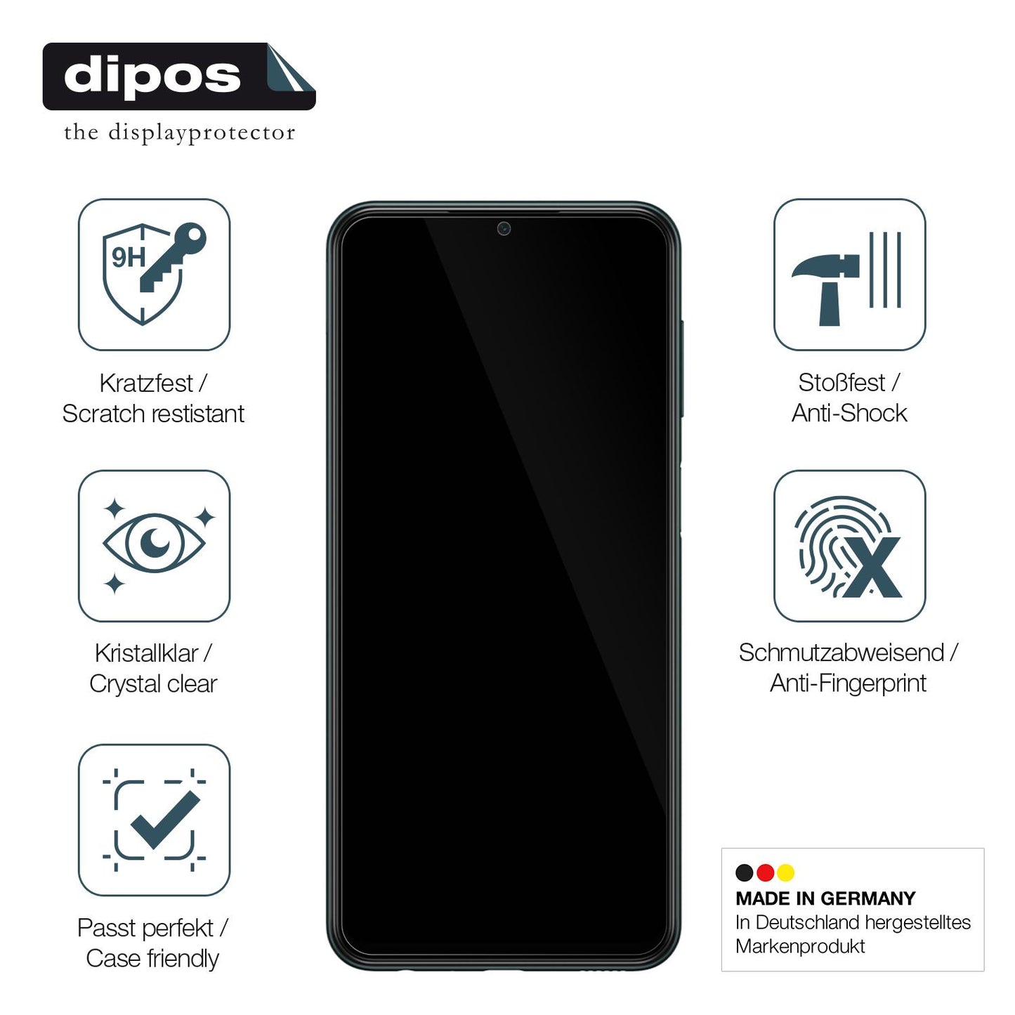 Displayschutz hergestellt in Deutschland, höchste Qualität made in Germany