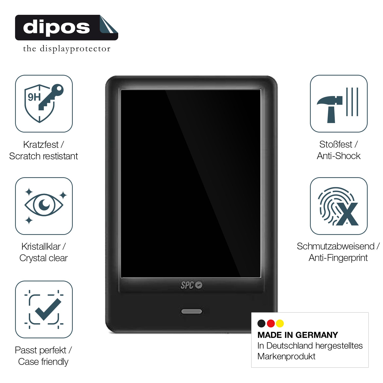 Displayschutz hergestellt in Deutschland, höchste Qualität made in Germany