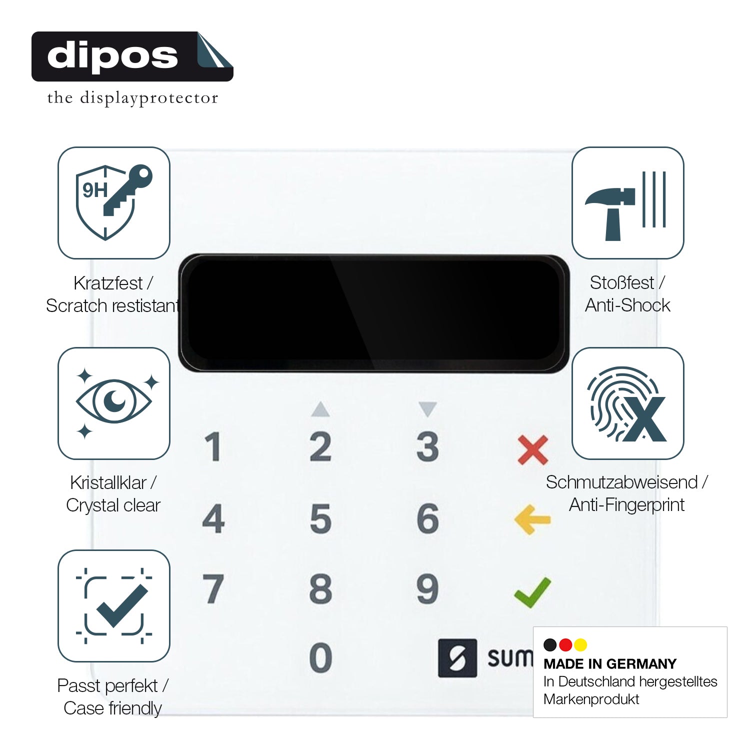 Displayschutz hergestellt in Deutschland, höchste Qualität made in Germany