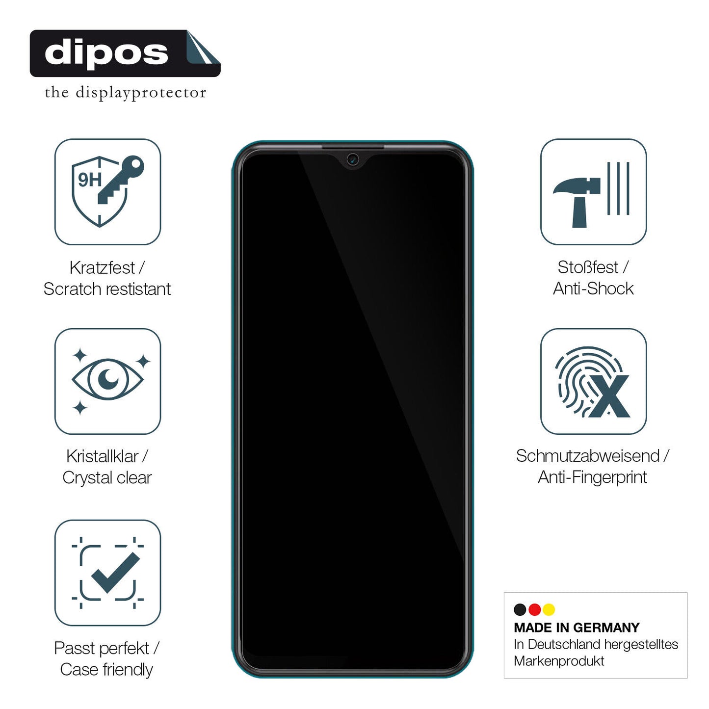 Displayschutz hergestellt in Deutschland, höchste Qualität made in Germany