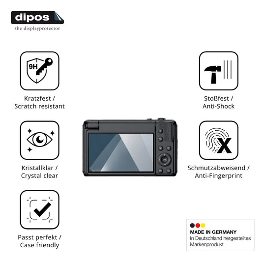 Klare Displayschutzfolie von dipos passend für TOAIOHO V6, 9H kratzfest und blasenfrei montiert