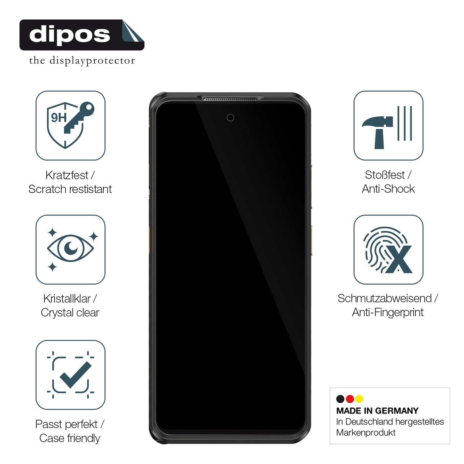 Displayschutz hergestellt in Deutschland, höchste Qualität made in Germany
