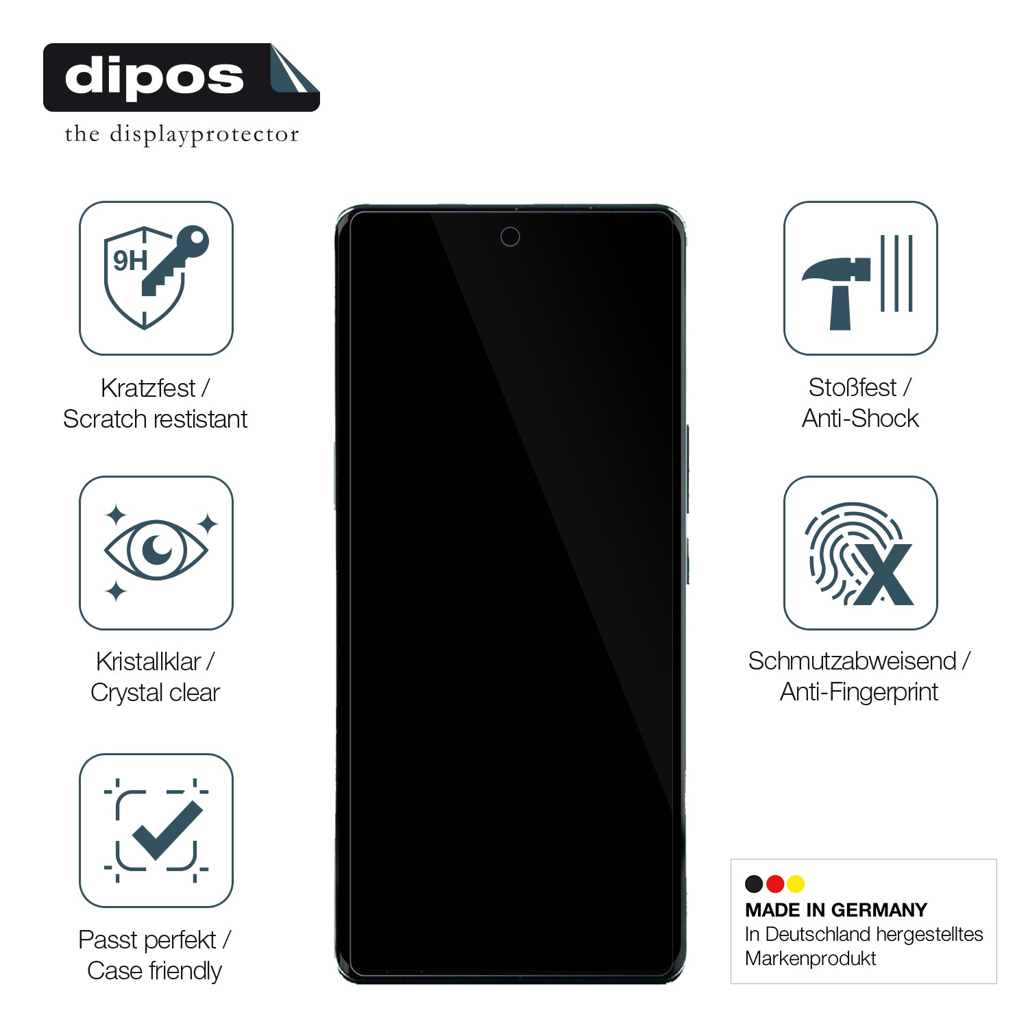 Displayschutz hergestellt in Deutschland, höchste Qualität made in Germany