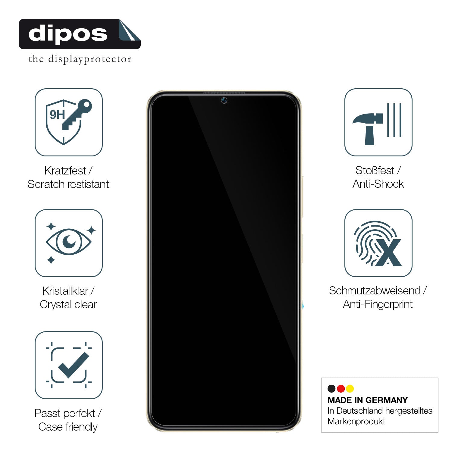 Displayschutz hergestellt in Deutschland, höchste Qualität made in Germany