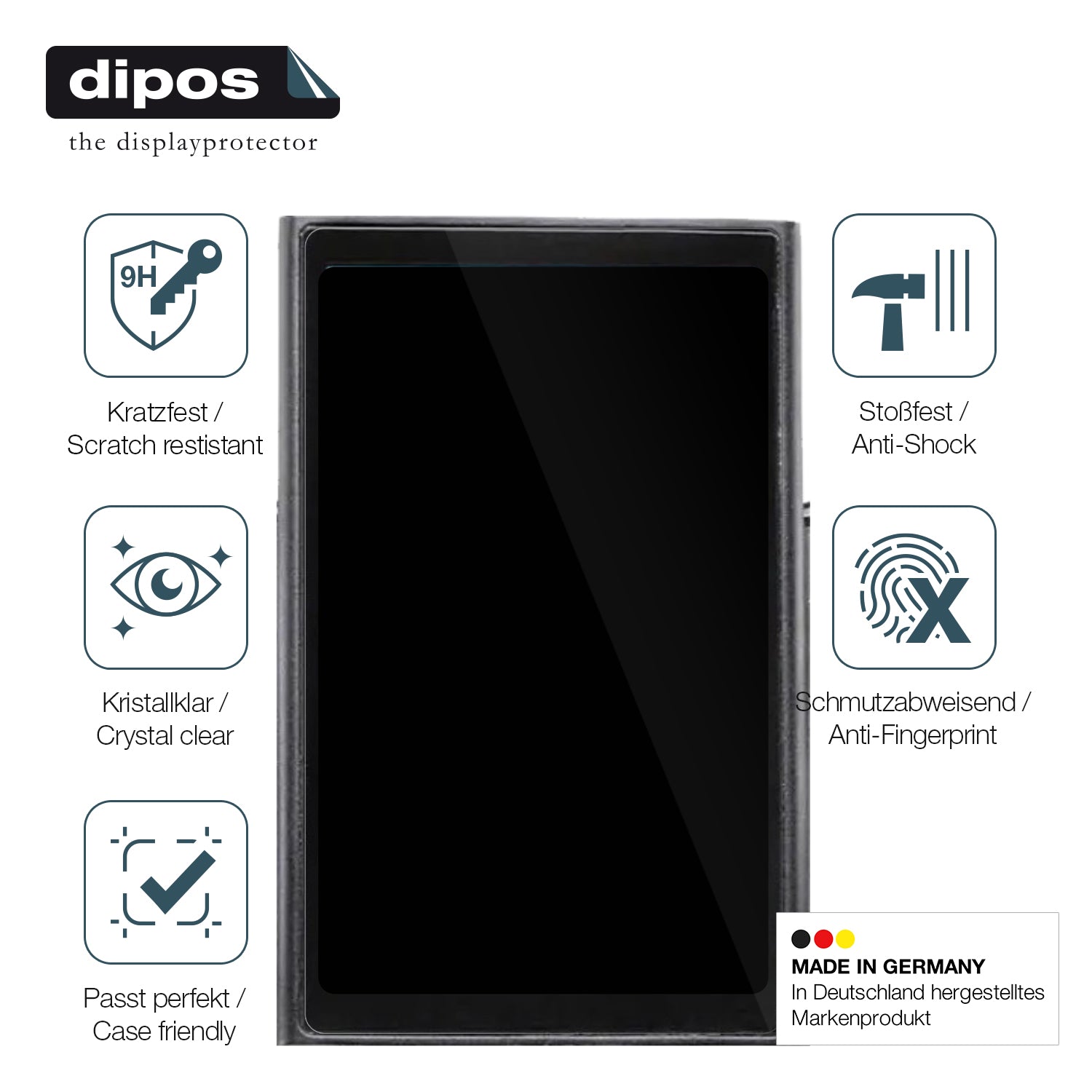 Displayschutz hergestellt in Deutschland, höchste Qualität made in Germany