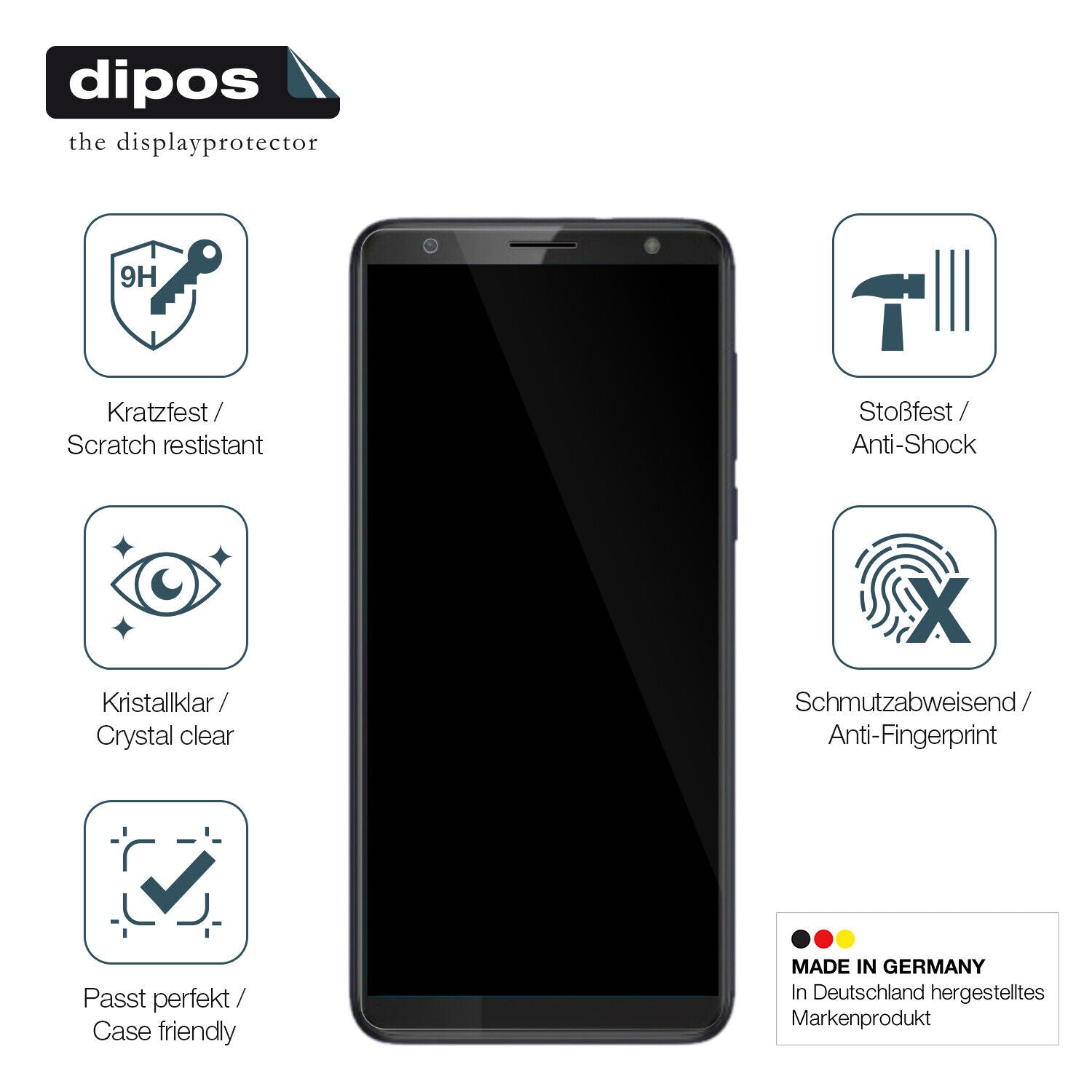 Displayschutz hergestellt in Deutschland, höchste Qualität made in Germany