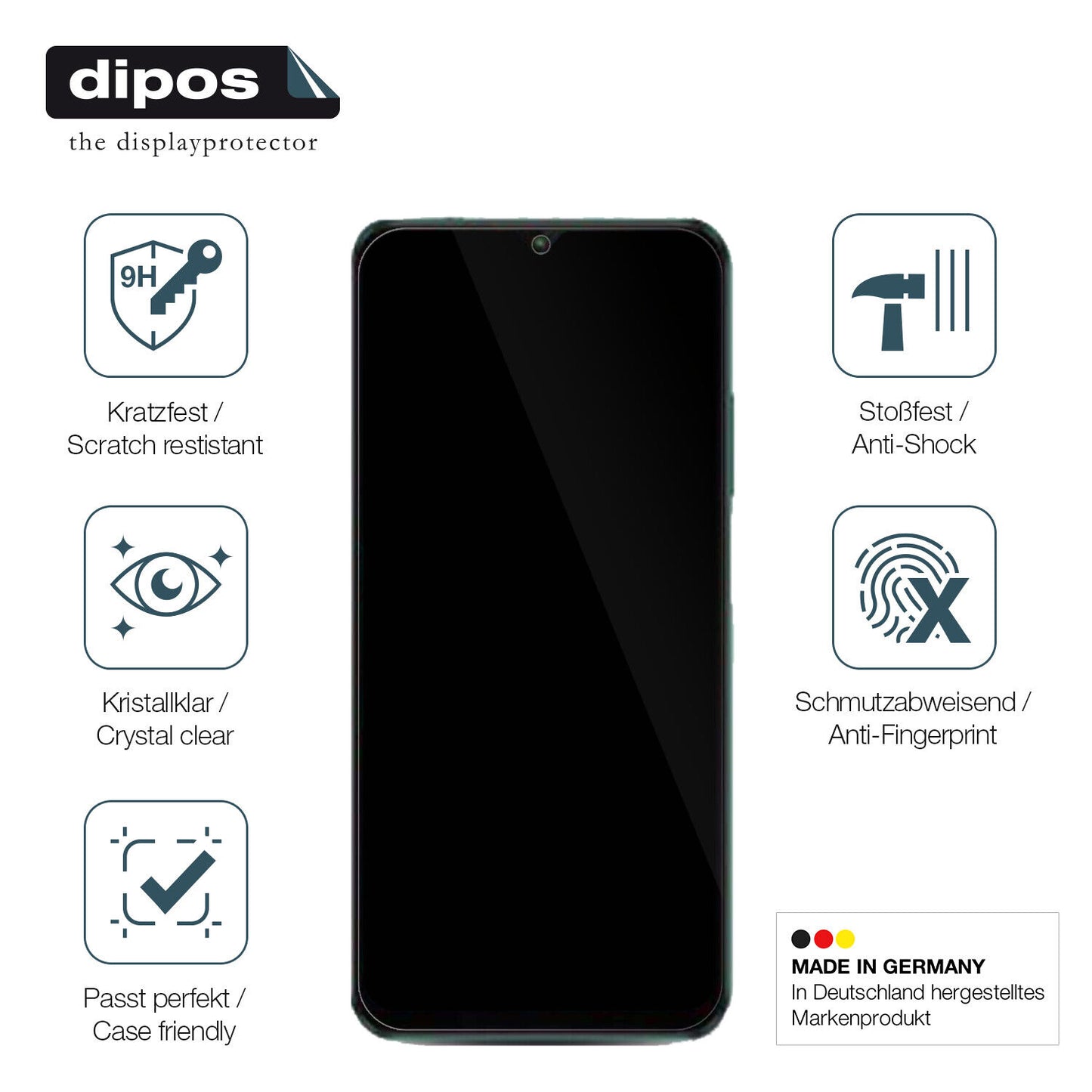Displayschutz hergestellt in Deutschland, höchste Qualität made in Germany