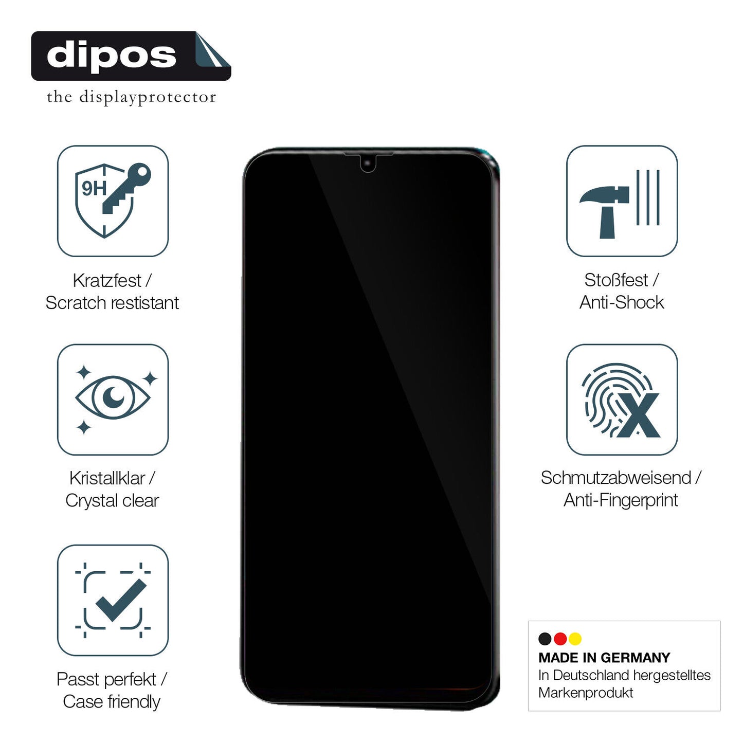 Displayschutz hergestellt in Deutschland, höchste Qualität made in Germany