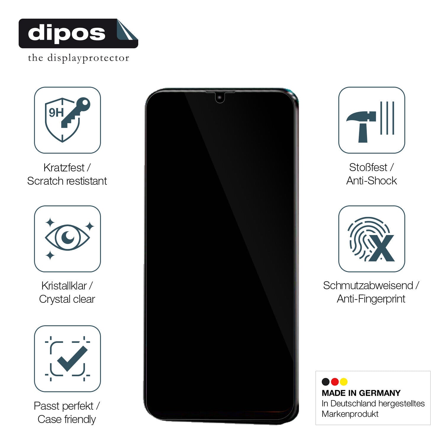 Displayschutz hergestellt in Deutschland, höchste Qualität made in Germany