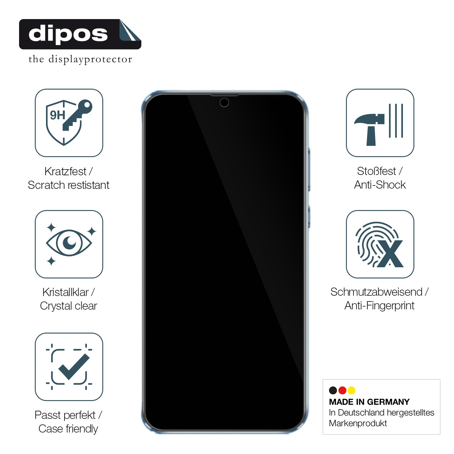 Displayschutz hergestellt in Deutschland, höchste Qualität made in Germany