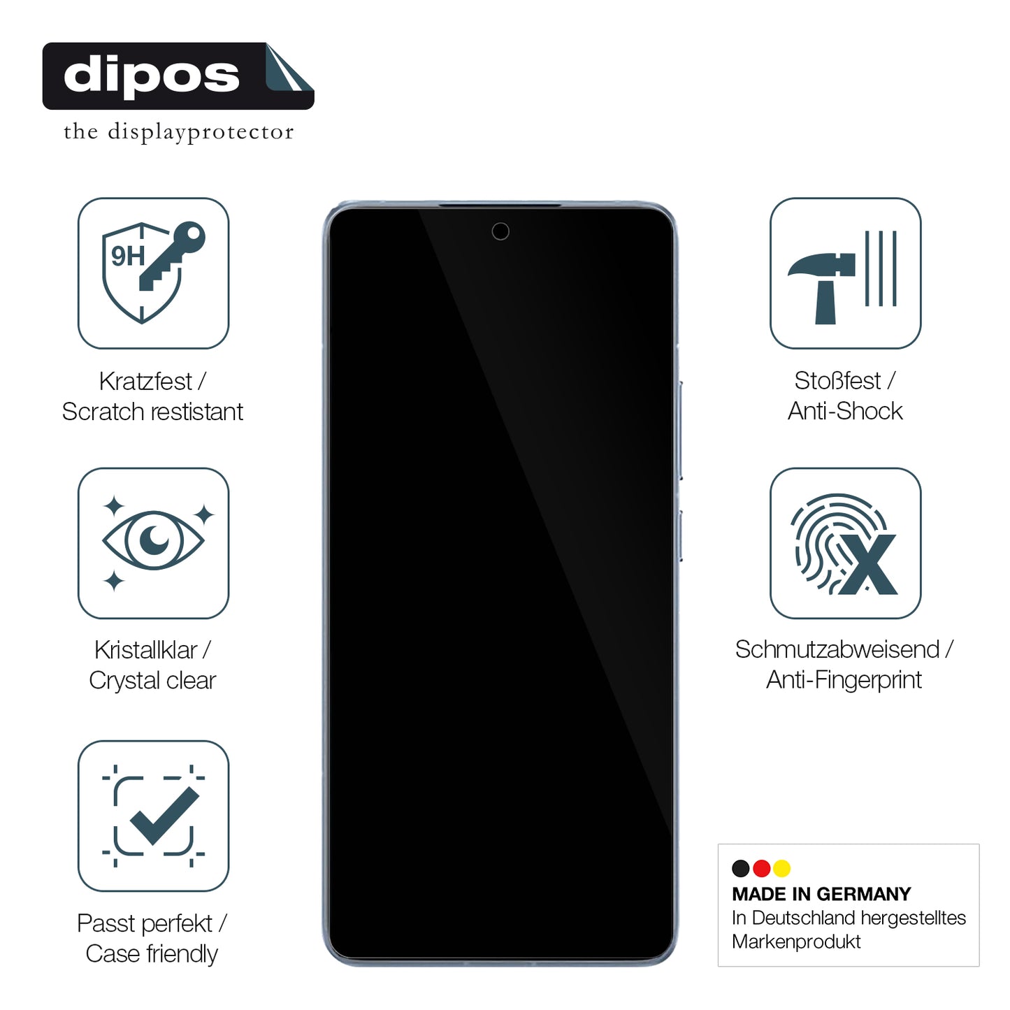 Displayschutz hergestellt in Deutschland, höchste Qualität made in Germany