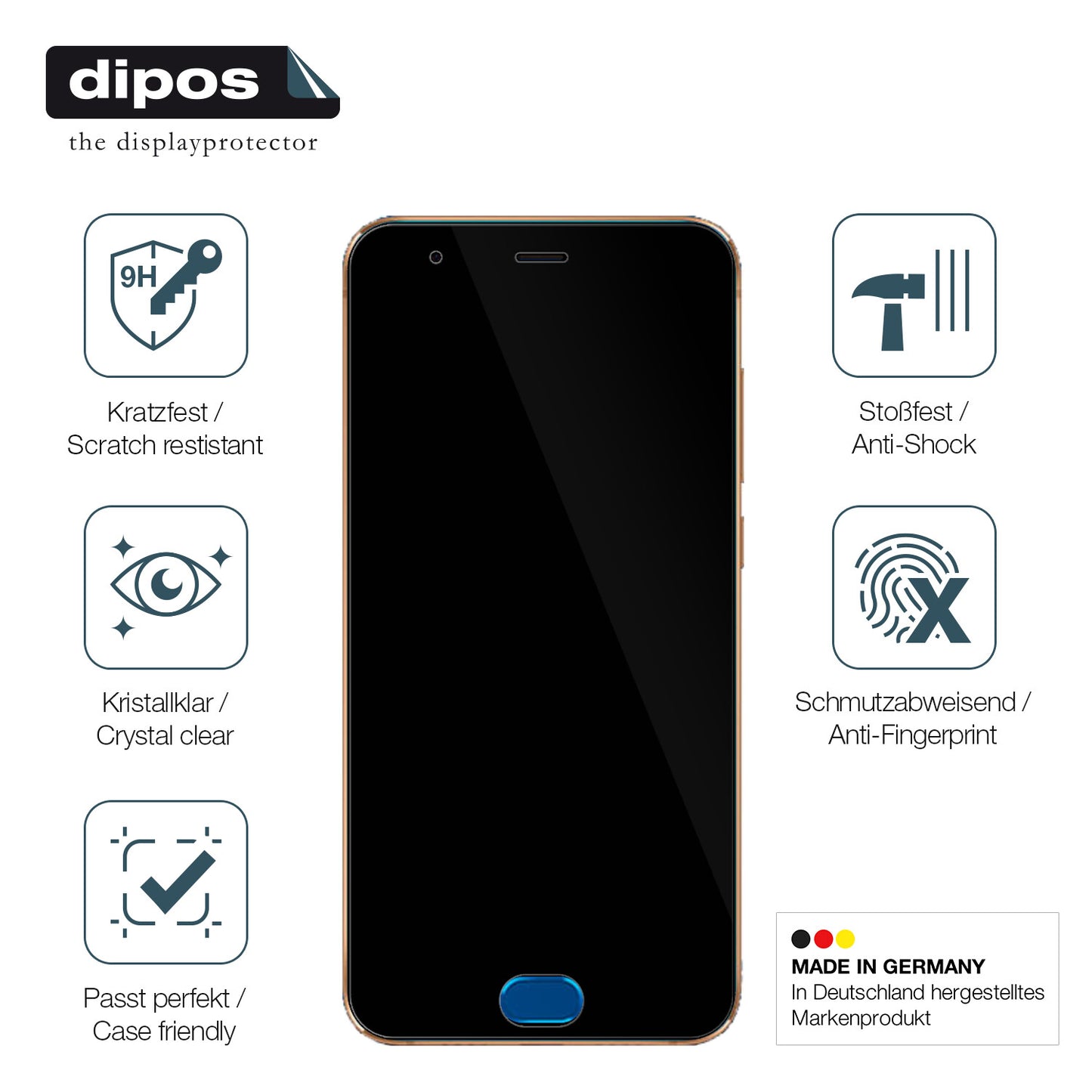 Displayschutz hergestellt in Deutschland, höchste Qualität made in Germany