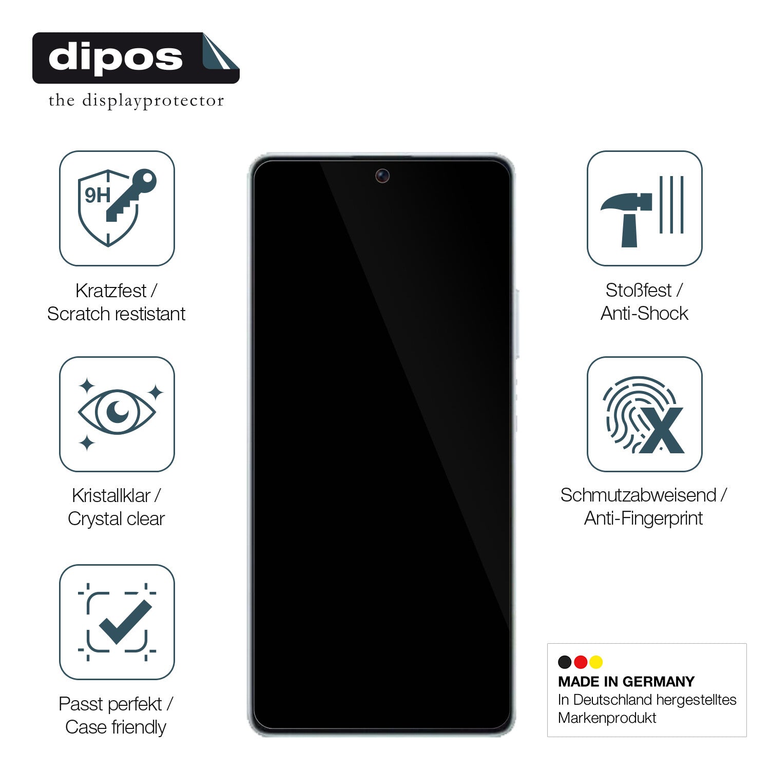 Displayschutz hergestellt in Deutschland, höchste Qualität made in Germany