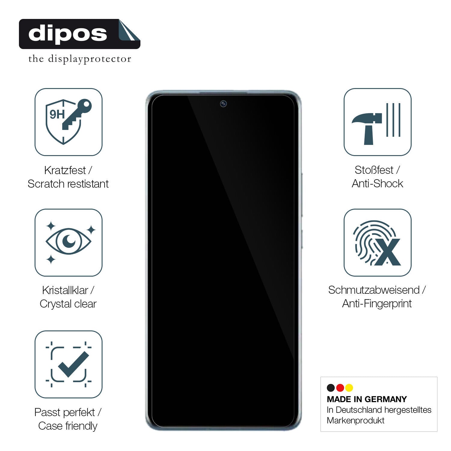 Displayschutz hergestellt in Deutschland, höchste Qualität made in Germany