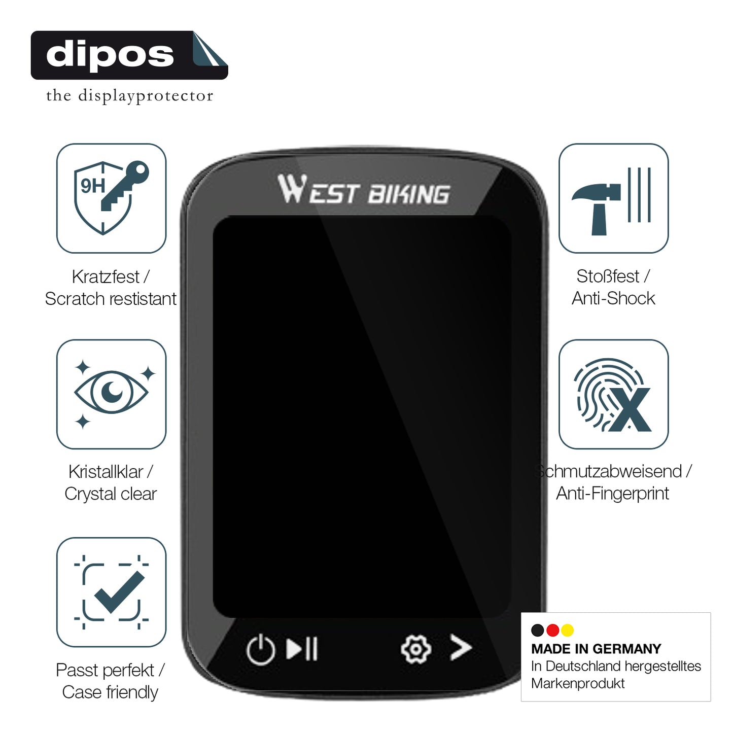 Displayschutz hergestellt in Deutschland, höchste Qualität made in Germany