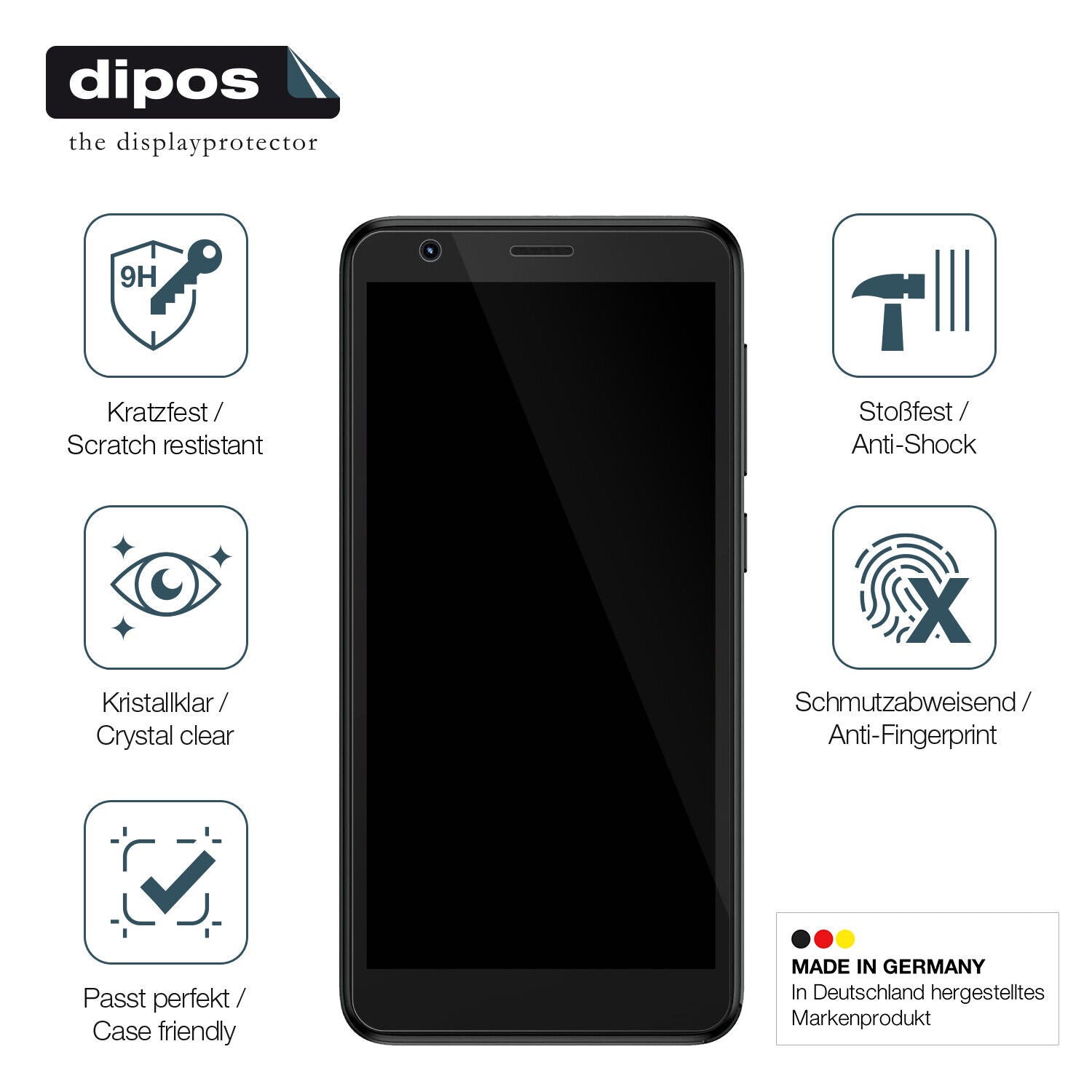 Displayschutz hergestellt in Deutschland, höchste Qualität made in Germany