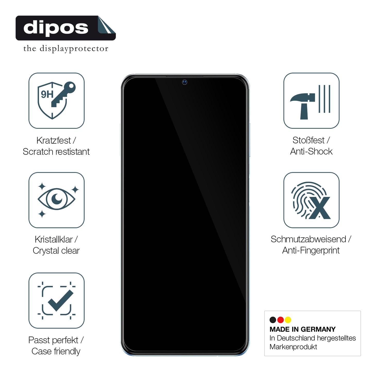 Displayschutz hergestellt in Deutschland, höchste Qualität made in Germany
