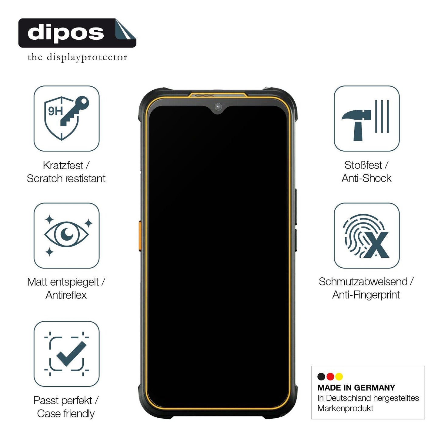 Displayschutz hergestellt in Deutschland, höchste Qualität made in Germany