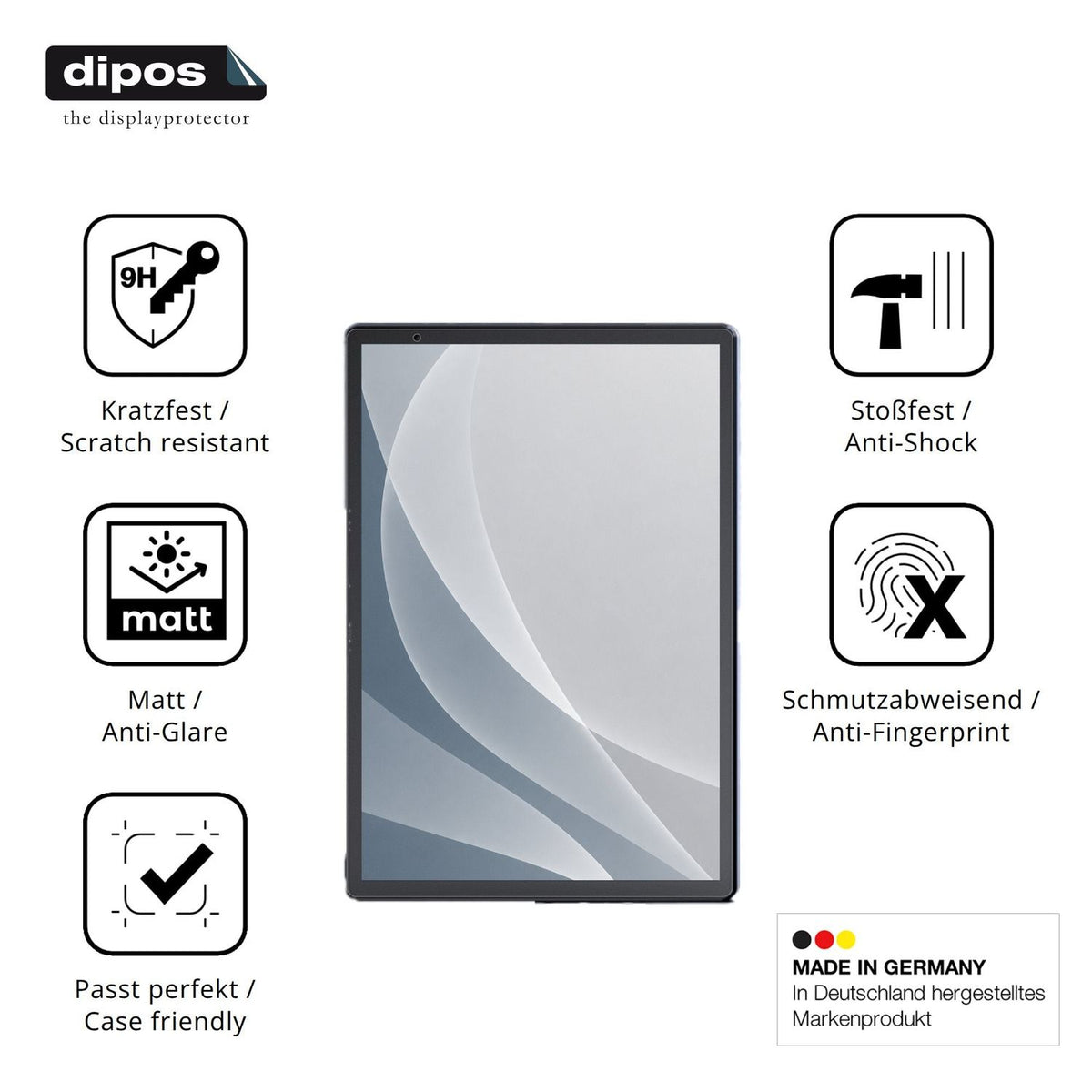 Displayschutz hergestellt in Deutschland, höchste Qualität made in Germany