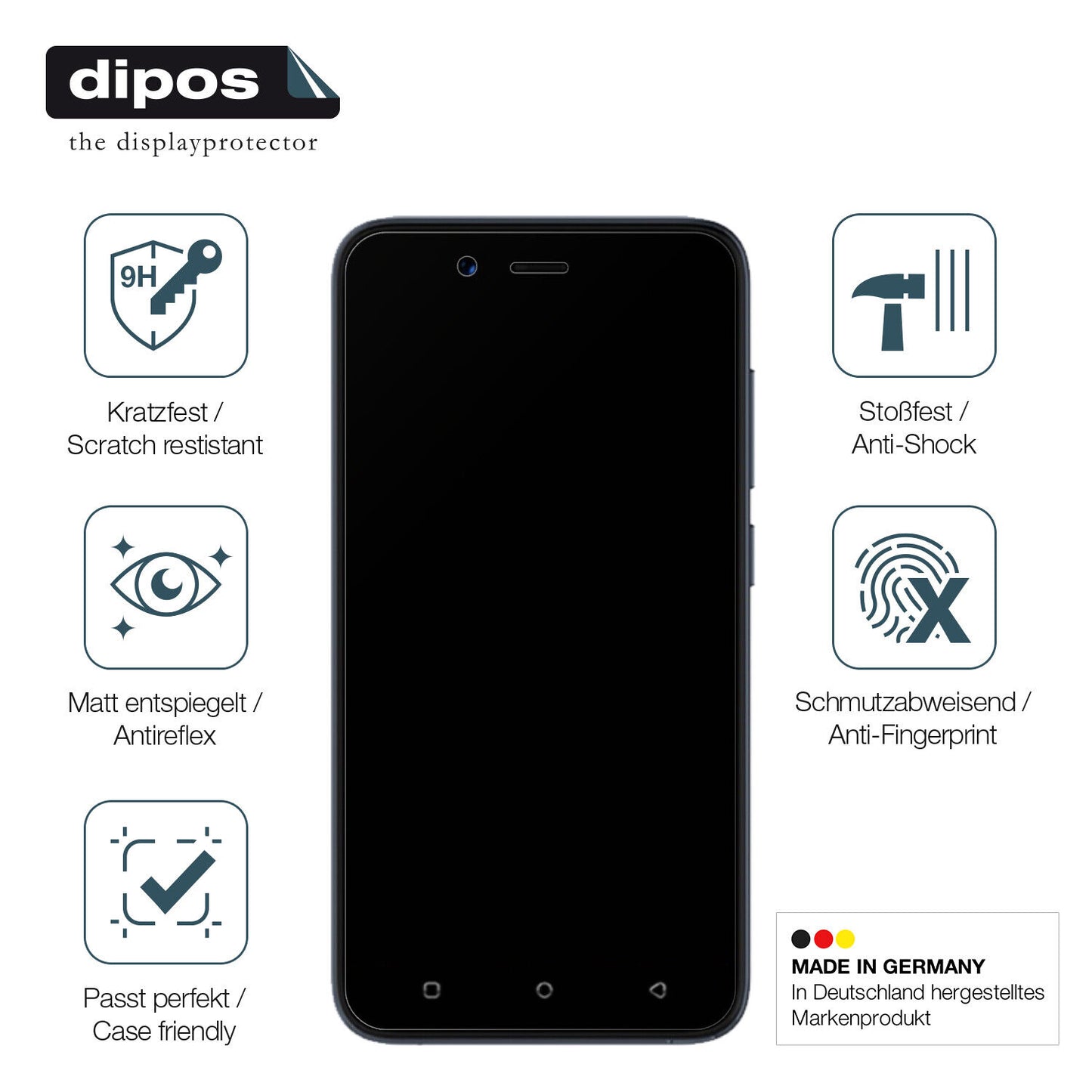 Displayschutz hergestellt in Deutschland, höchste Qualität made in Germany