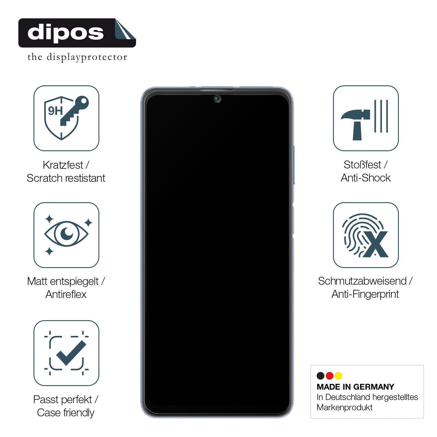 Displayschutz hergestellt in Deutschland, höchste Qualität made in Germany