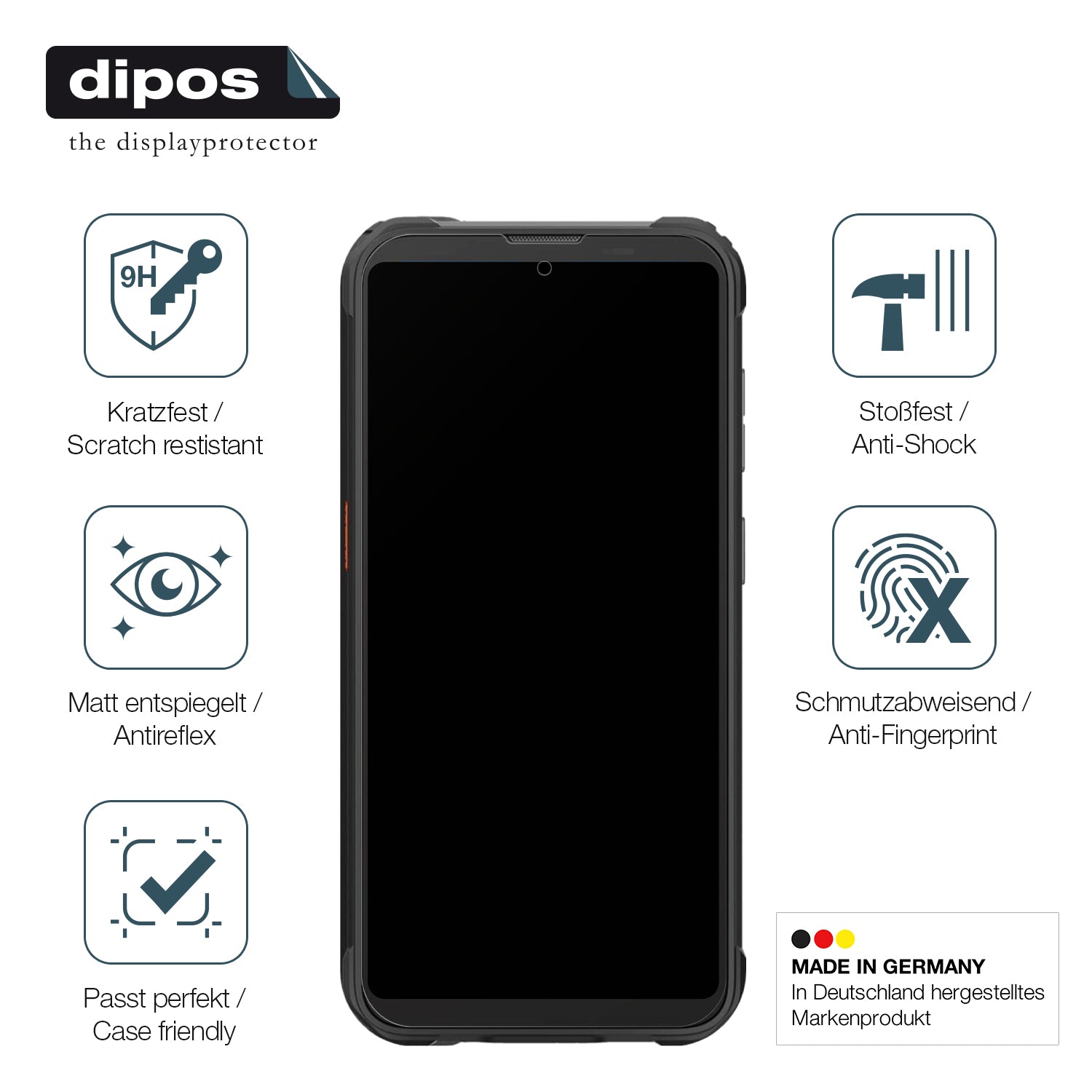Displayschutz hergestellt in Deutschland, höchste Qualität made in Germany