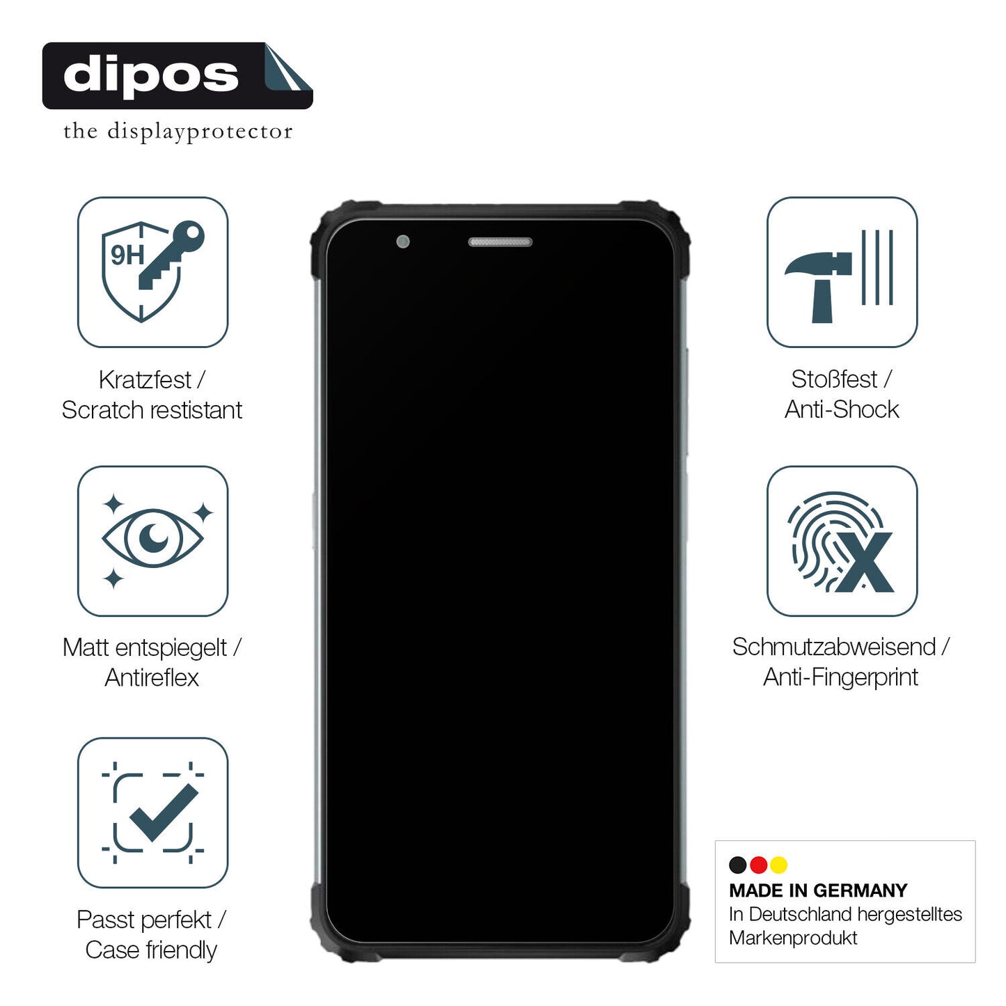Displayschutz hergestellt in Deutschland, höchste Qualität made in Germany