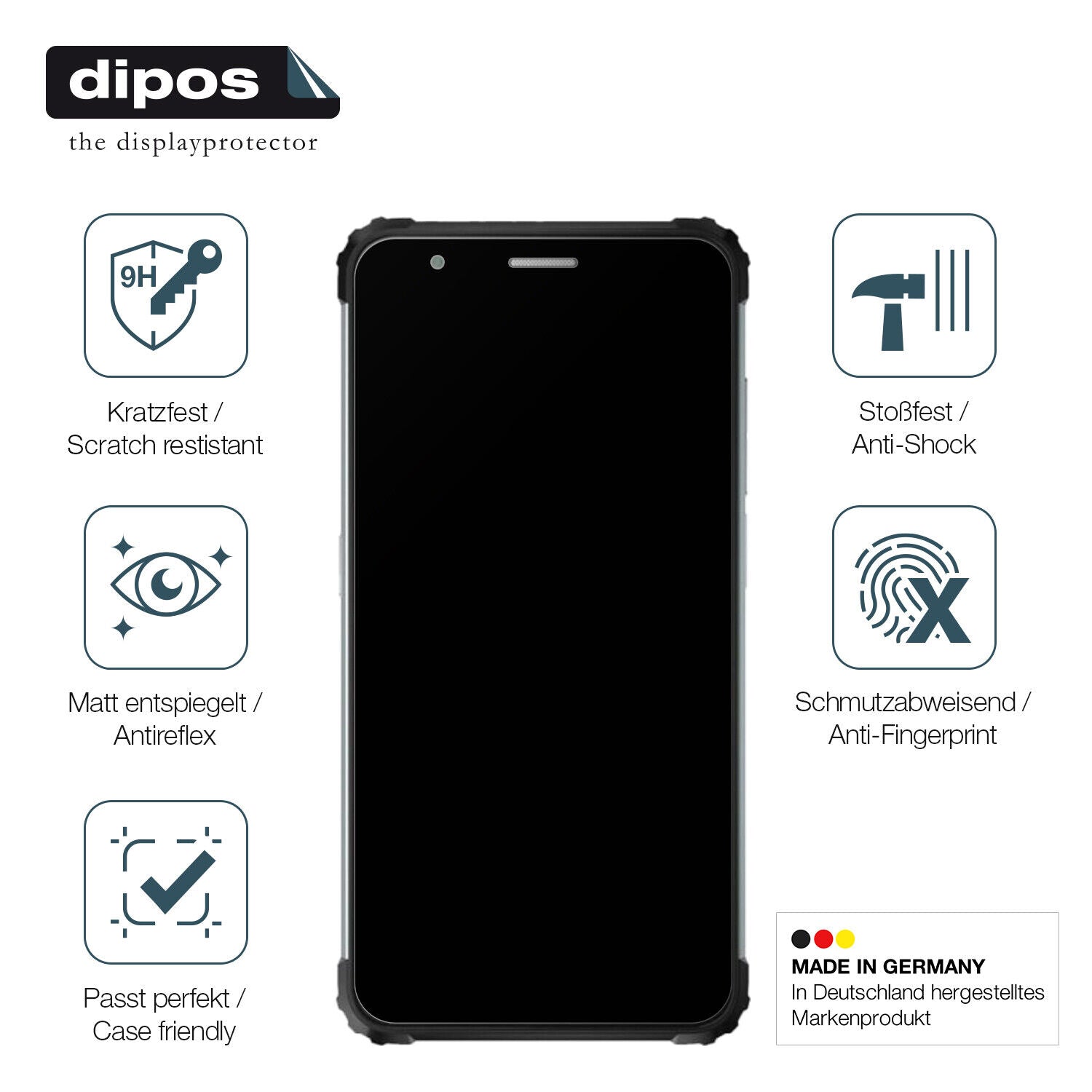 Displayschutz hergestellt in Deutschland, höchste Qualität made in Germany