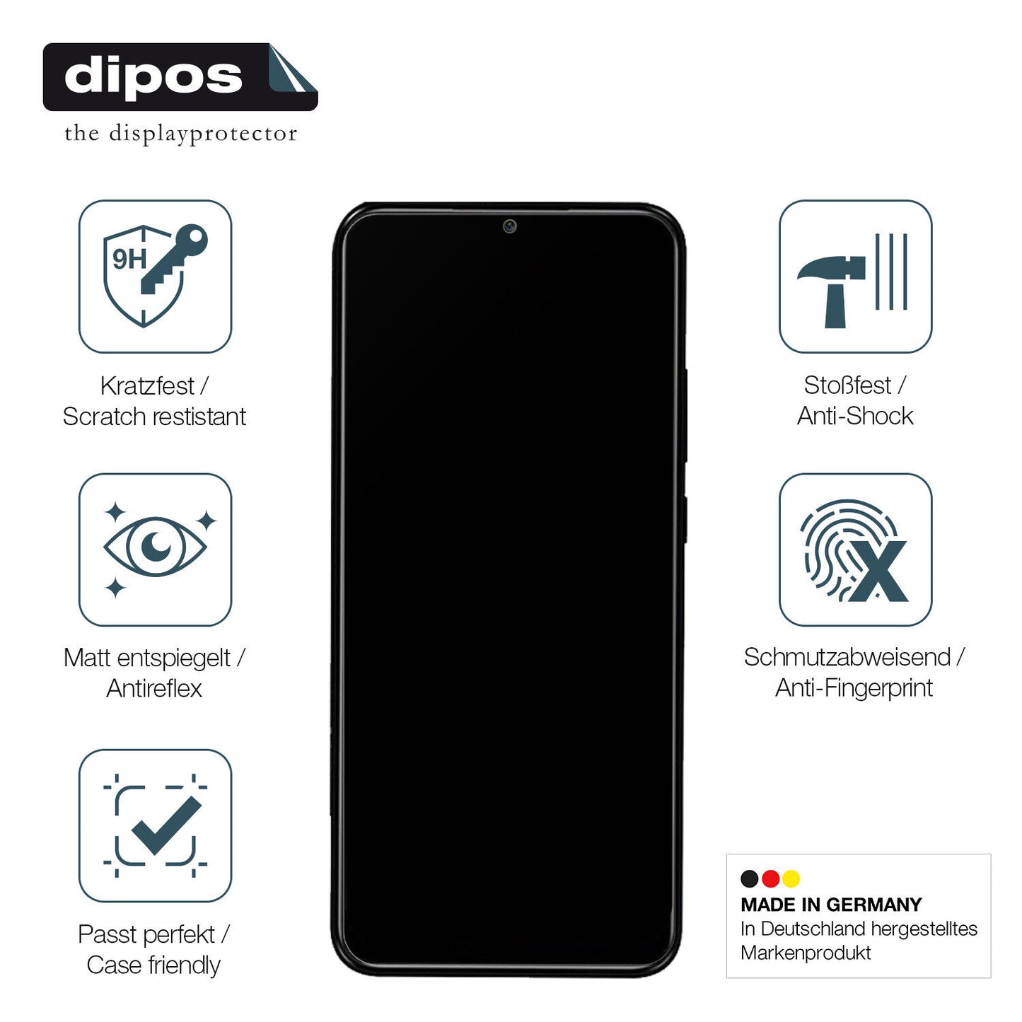 Displayschutz hergestellt in Deutschland, höchste Qualität made in Germany