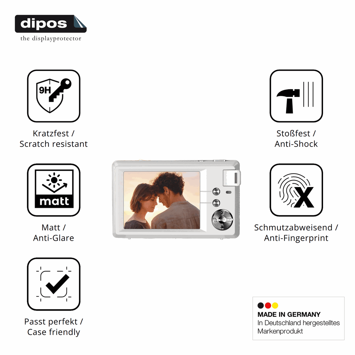 Displayschutz hergestellt in Deutschland, höchste Qualität made in Germany