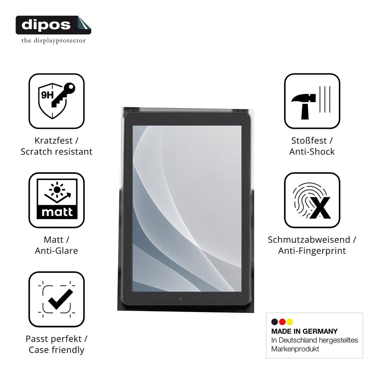 Displayschutz hergestellt in Deutschland, höchste Qualität made in Germany