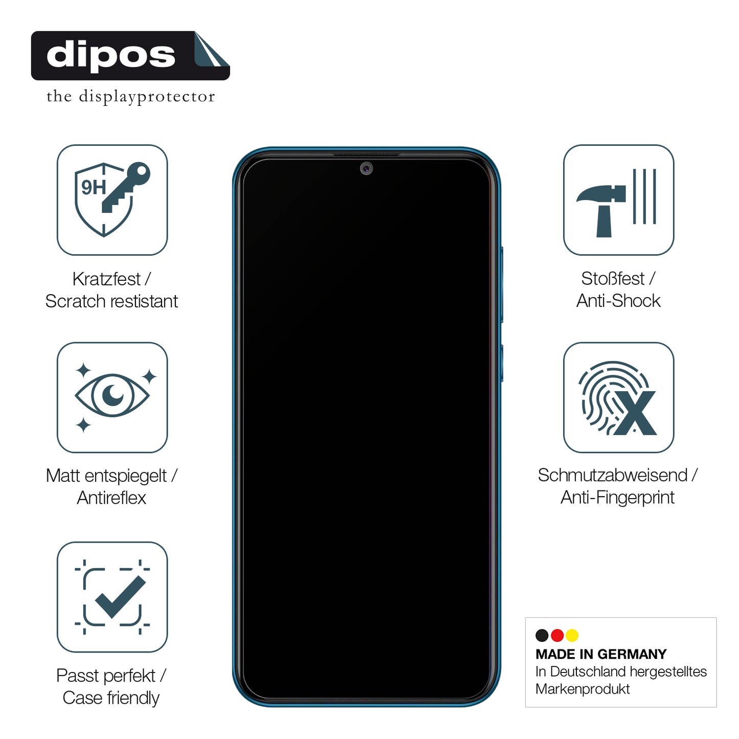 Displayschutz hergestellt in Deutschland, höchste Qualität made in Germany