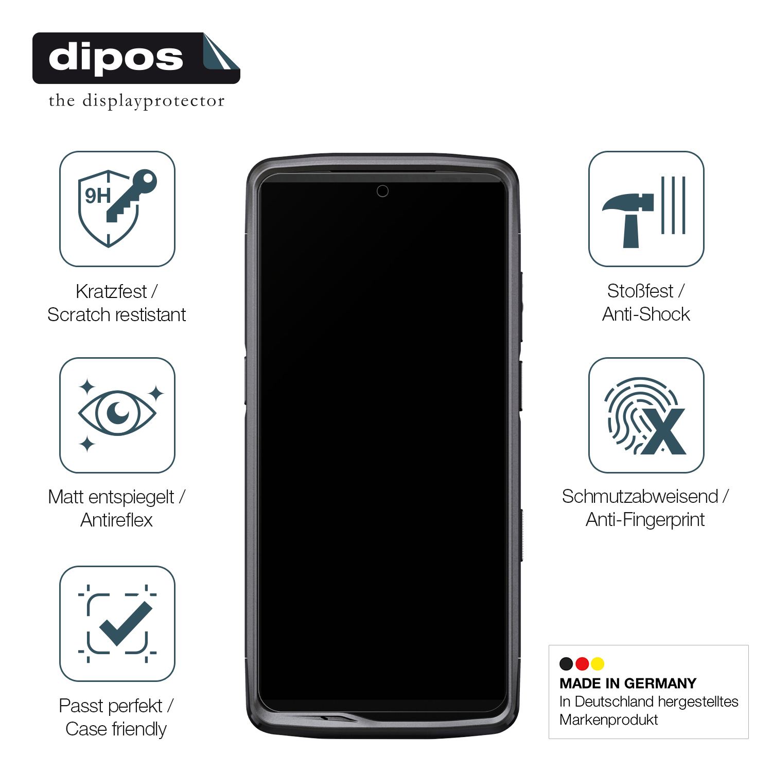 Displayschutz hergestellt in Deutschland, höchste Qualität made in Germany