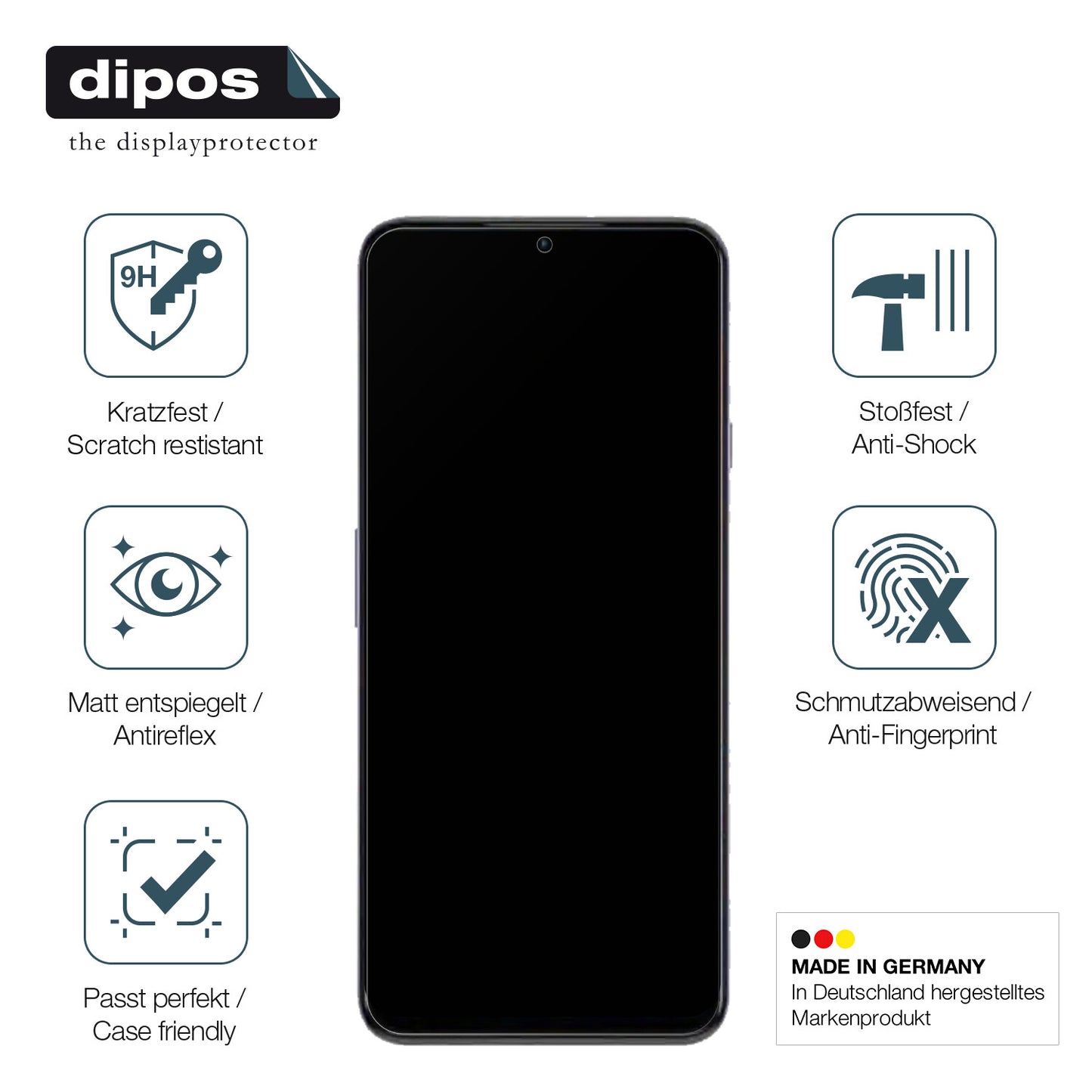 Displayschutz hergestellt in Deutschland, höchste Qualität made in Germany