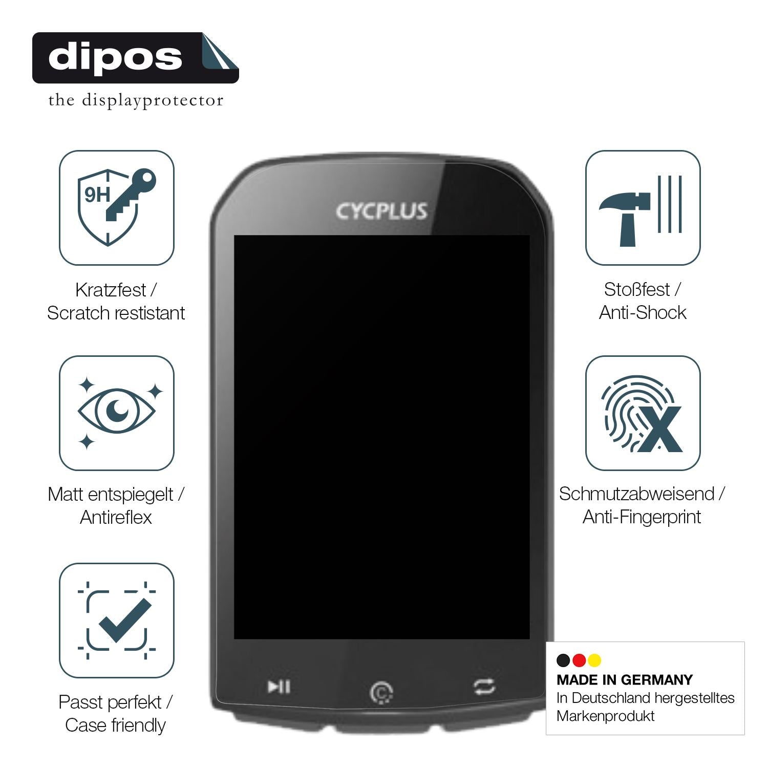 Displayschutz hergestellt in Deutschland, höchste Qualität made in Germany