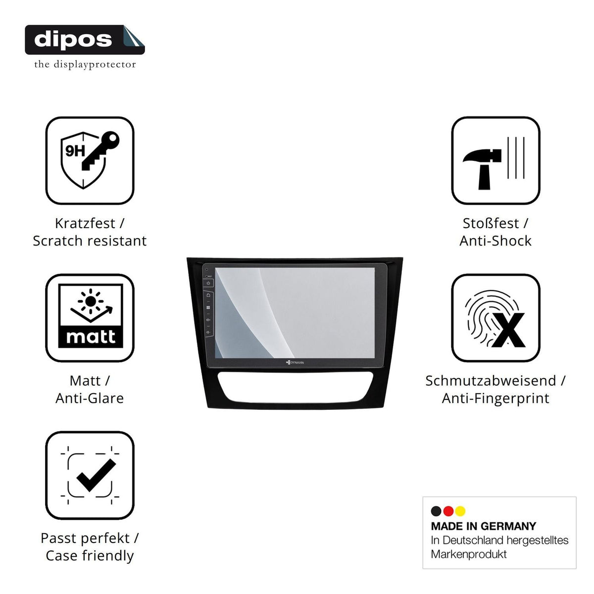 Displayschutz hergestellt in Deutschland, höchste Qualität made in Germany