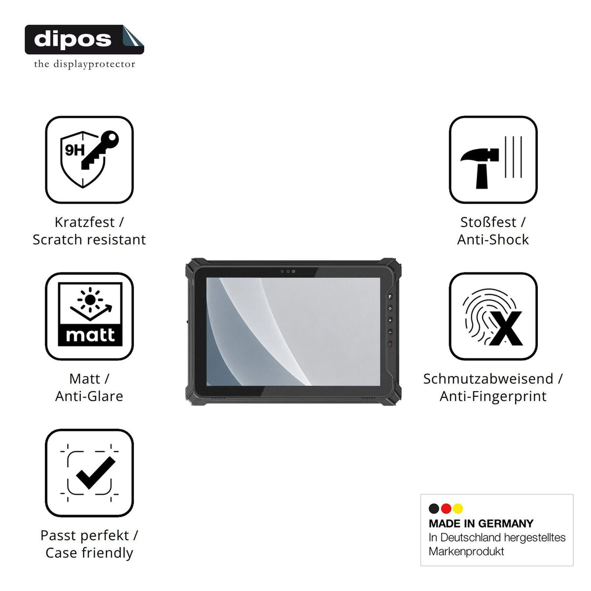 Displayschutz hergestellt in Deutschland, höchste Qualität made in Germany